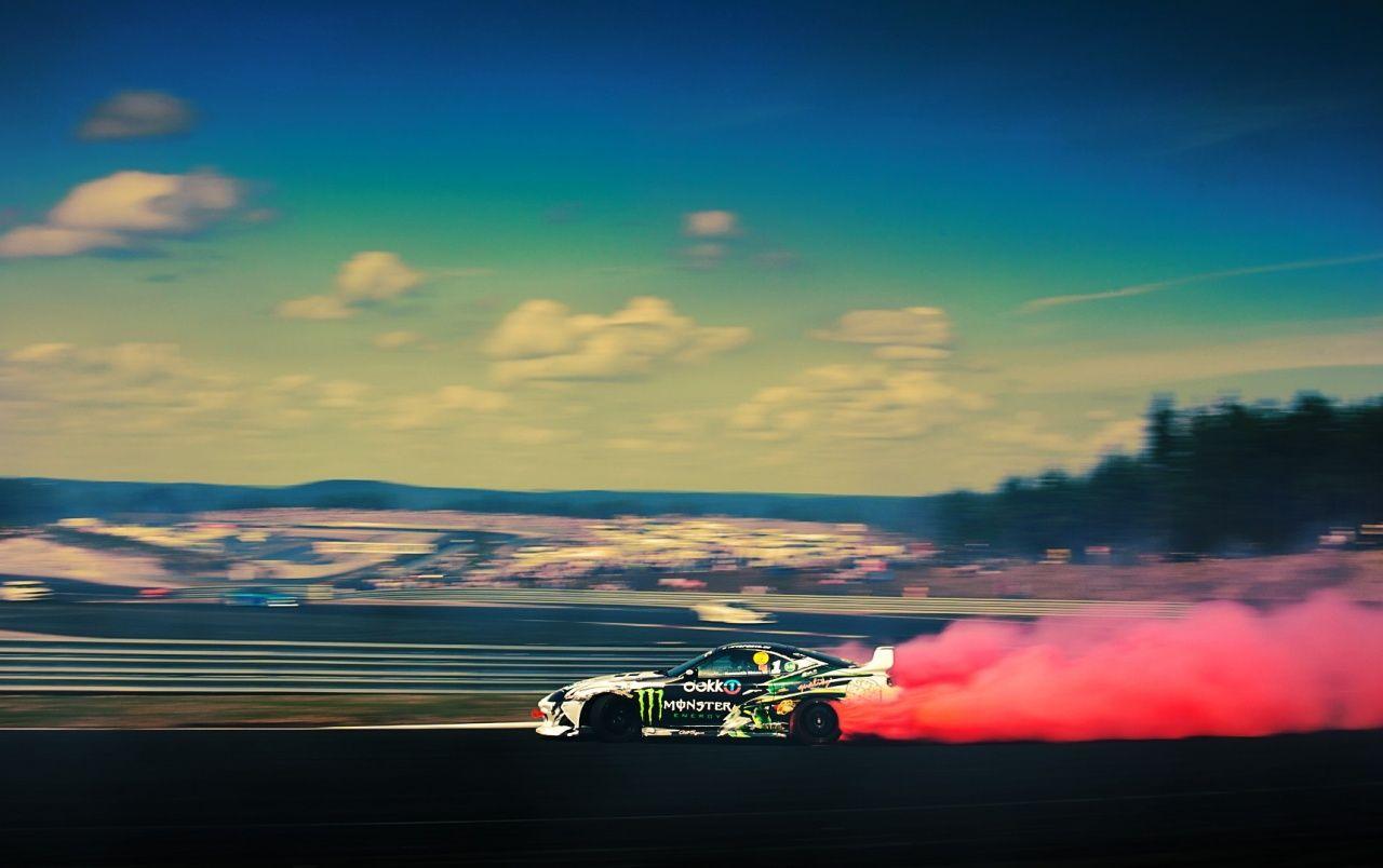 1280x804 Toyota Supra Pink Smoke wallpaper. Toyota Supra Pink Smoke stock
