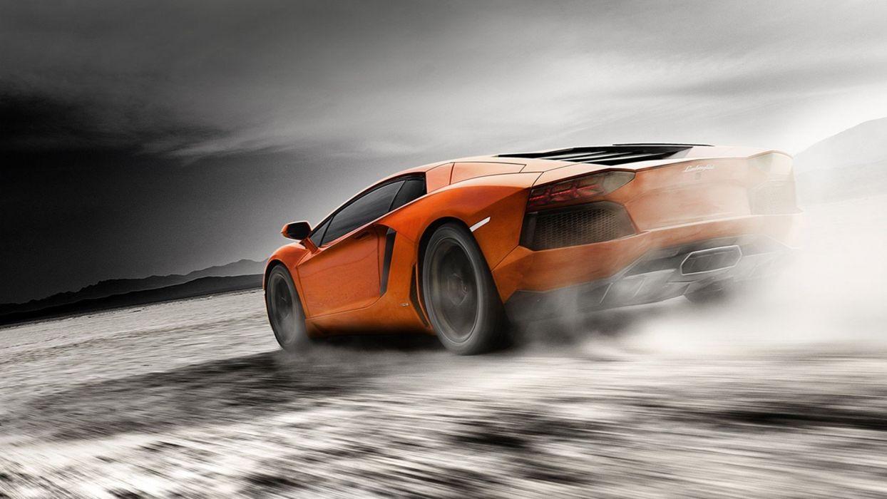 1244x700 Cars smoke home Lamborghini dust roads Lamborghini Aventador
