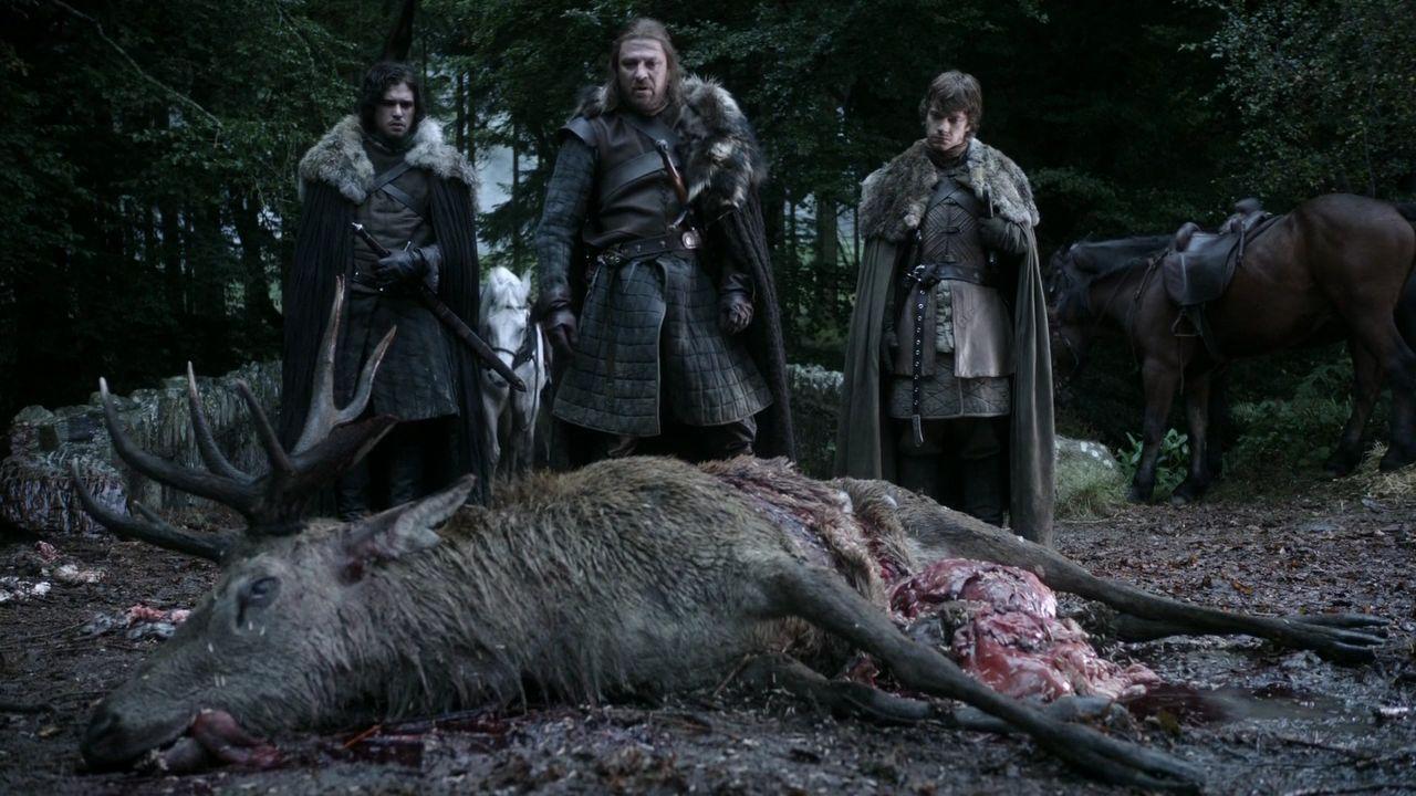 1280x720 Jon Snow with Eddard Stark and Theon Greyjoy Stark Photo