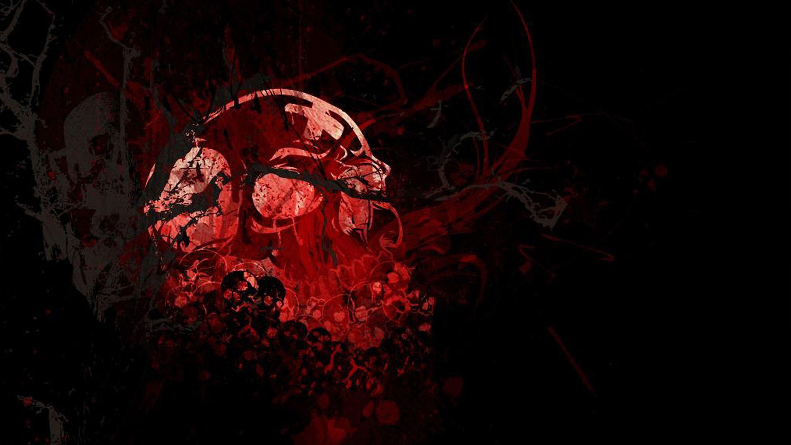 2560x1440 Skull HD Wallpaper Background Wallpaper 2560×1440 Red And Black