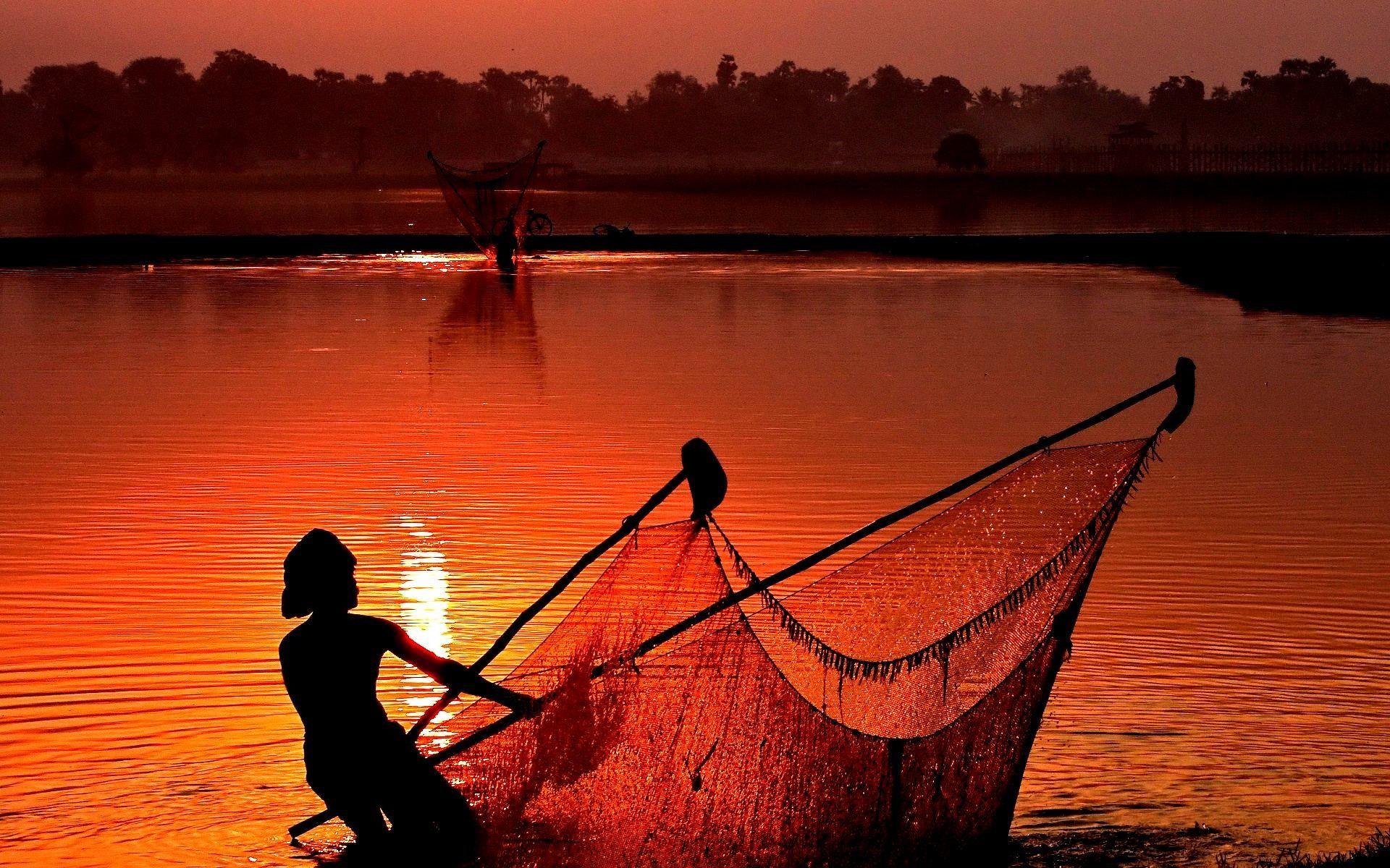 1920x1200 fishing net night stuff high contrast HD wallpaper background
