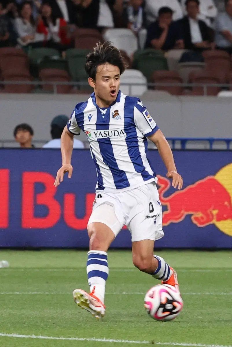 802x1200 Takefusa Kubo being closely linked to Liverpool FC; Kubo's agents currently in England, appearing to be finalising a proposed deal