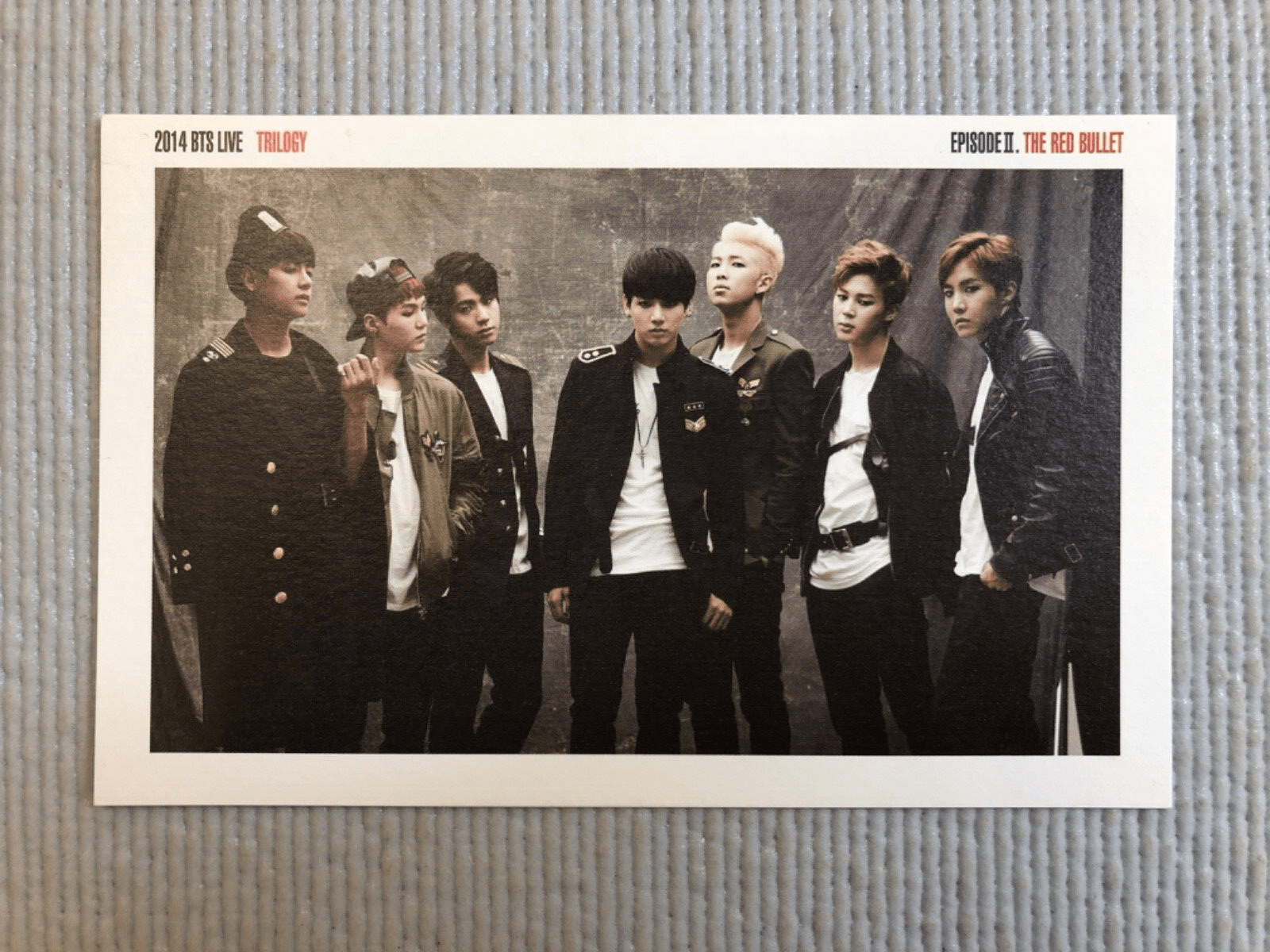 1600x1200 BTS 2014 LIVE TRILOGY THE RED BULLET Official Photo Card (ALL )