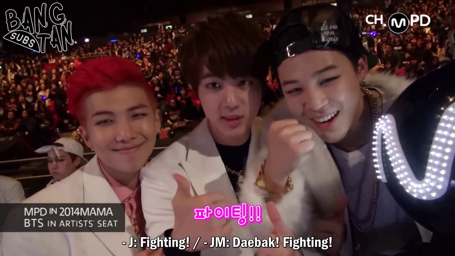 1920x1080 [ENG 141203 [MPD in 2014MAMA BTS in Artists's seat Meeting BTS at the live broadcast site!