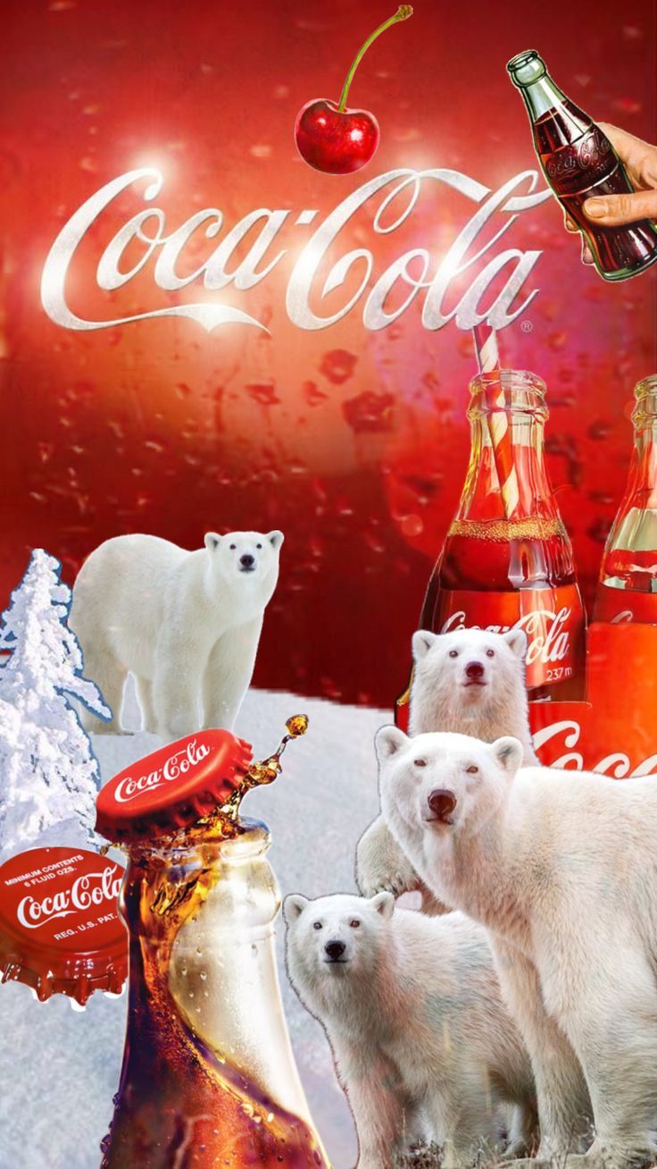 736x1308 cocacola #americana #polarbear #soda