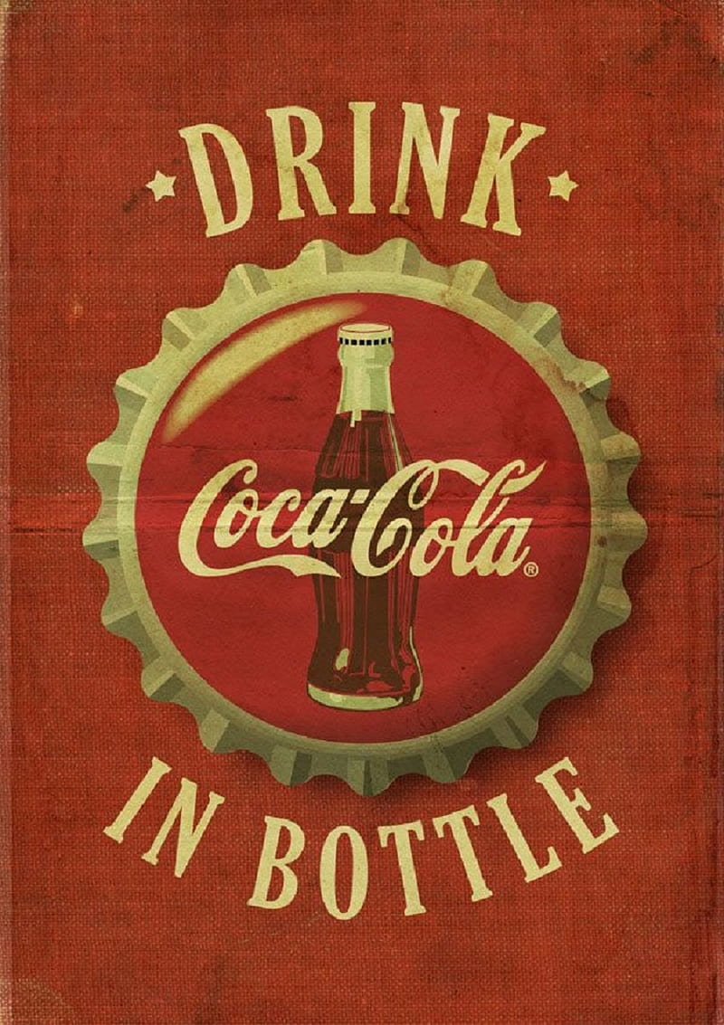 800x1133 Coca cola, antique, brand, logo, pattern, red, vintage, HD phone wallpaper