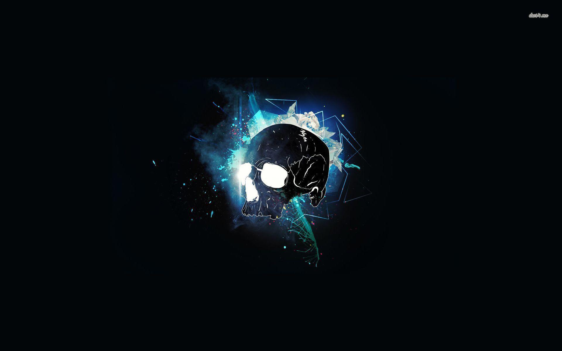1920x1200 Black Skull Wallpaper
