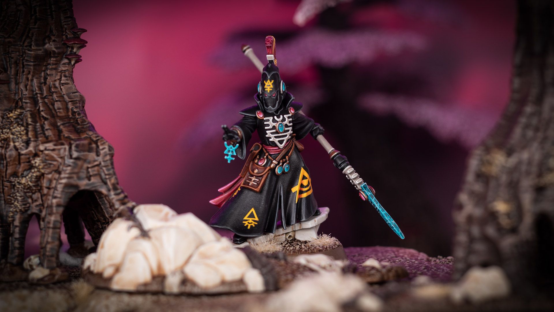 1920x1080 Showcase: Eldar / Aeldari Warlock of Craftworld Ulthwé Tale of Painters