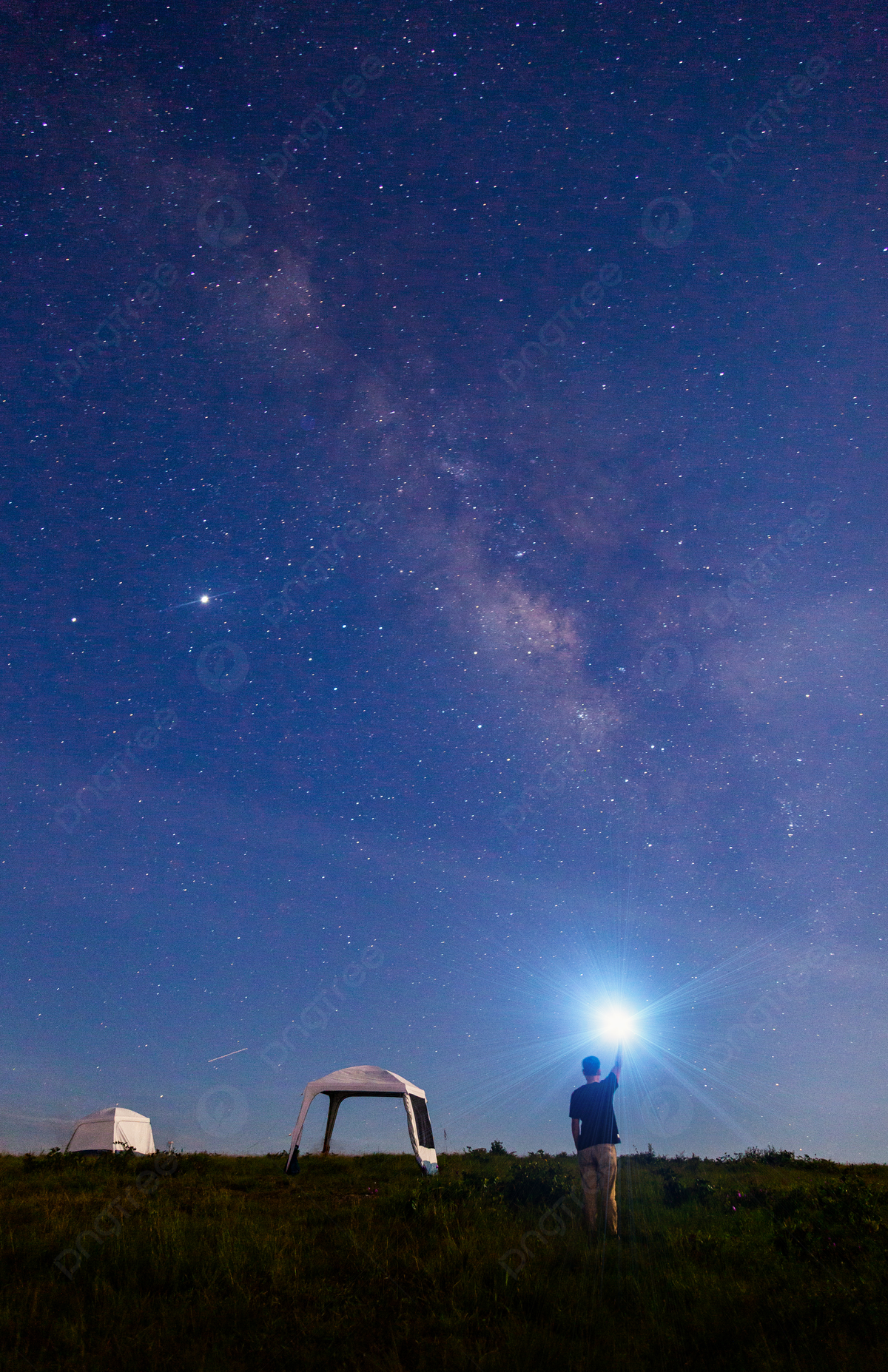 1200x1855 Camping On The Grassland And Watching The Stars Background Wallpaper Image For Free Download