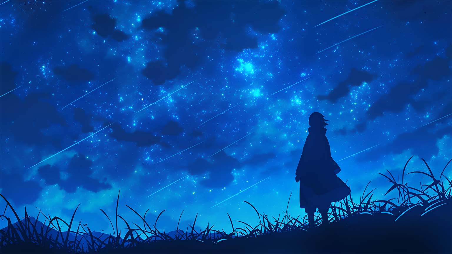 1536x864 Itachi Uchiha Watching Stars Night Sky Desktop Wallpaper 4K