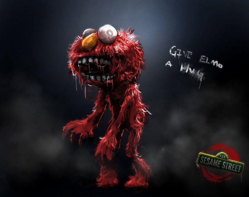 1004x795 Evil Elmo Wallpaper