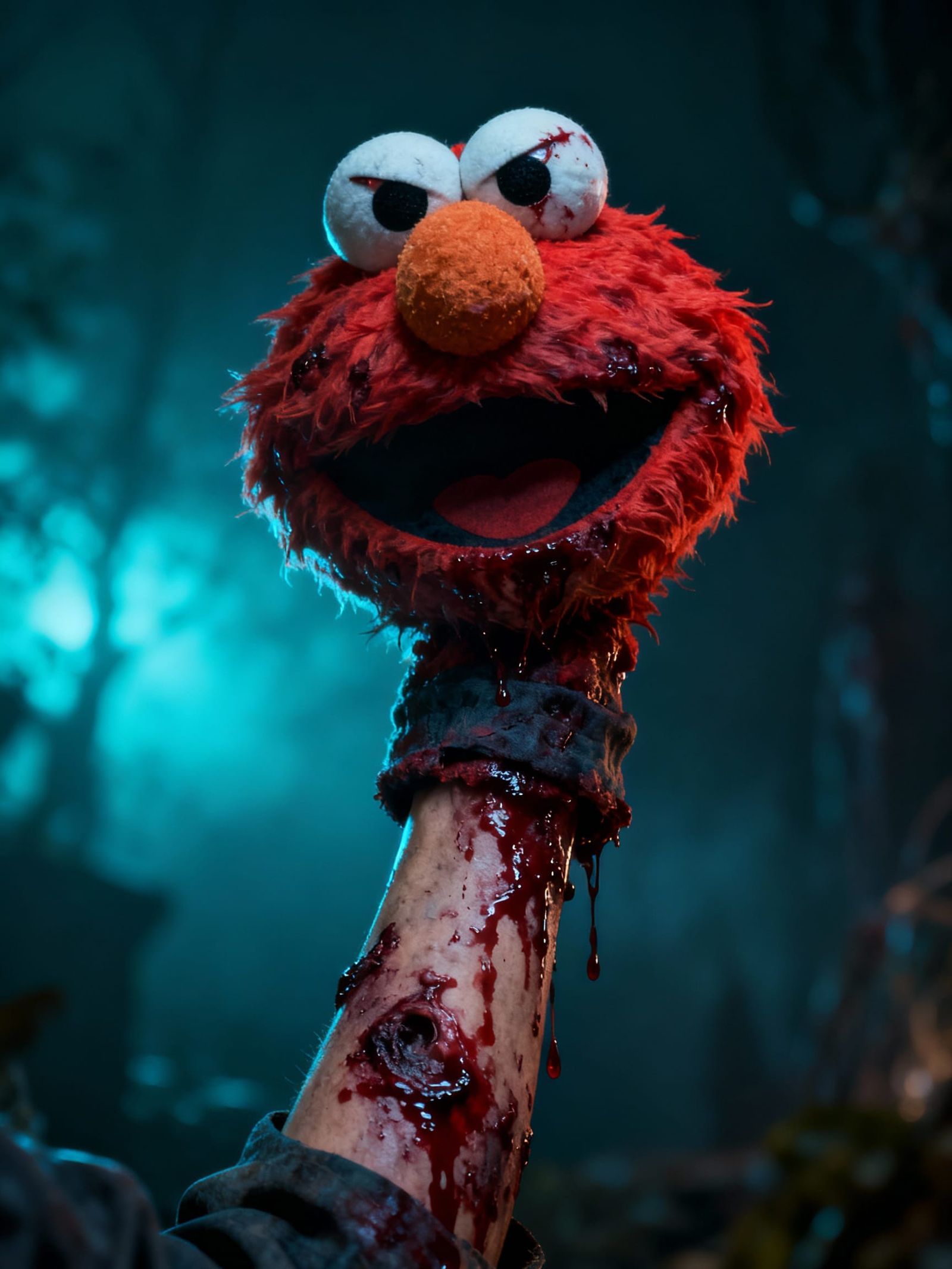 1600x2133 Creepy Elmo Creepy Elmo Puppet with Malevolent