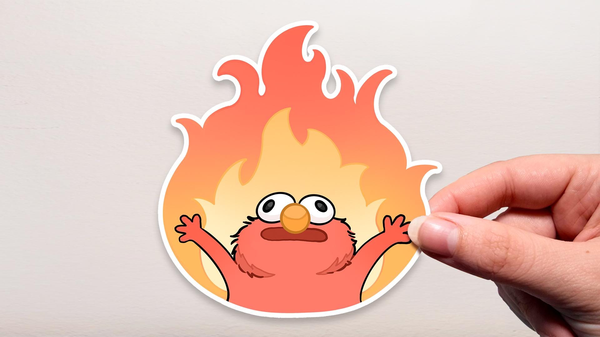 1920x1080 Fire Elmo Sticker