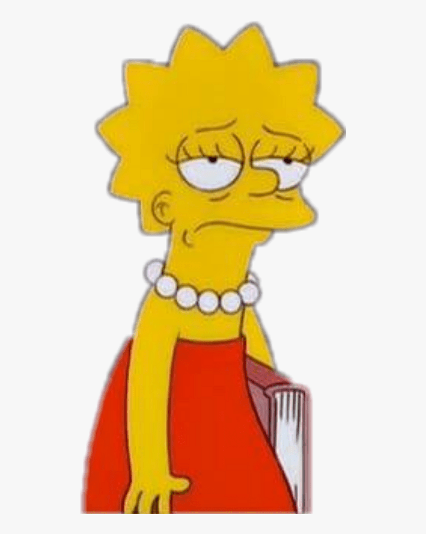 860x1077 Transparent Tired Png Lisa Simpson Transparent, Png Download