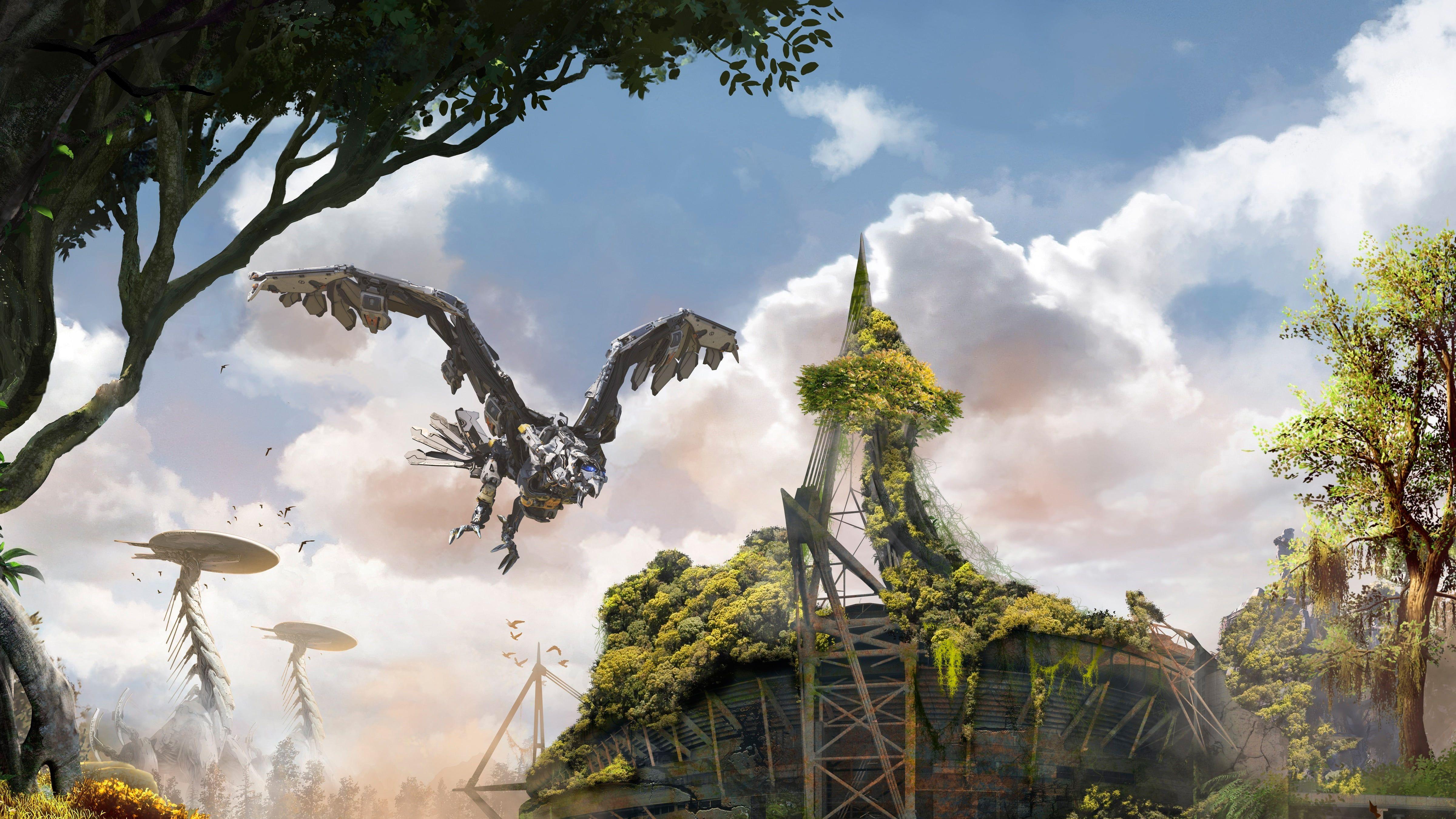 4800x2700 Monster hunter field illustration HD wallpaper
