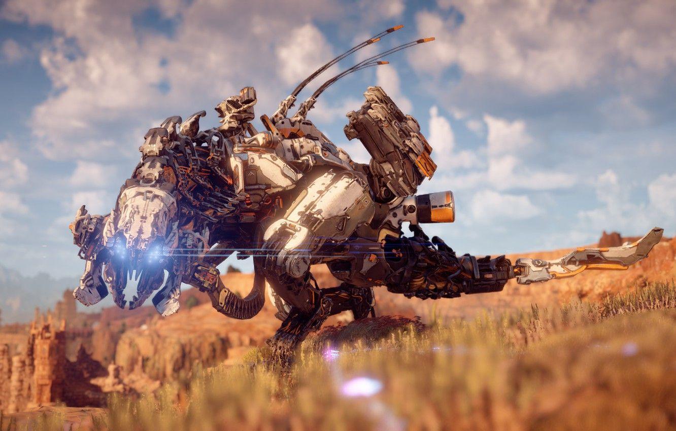 1332x850 Wallpaper machine, robot, monster, Horizon Zero Dawn image