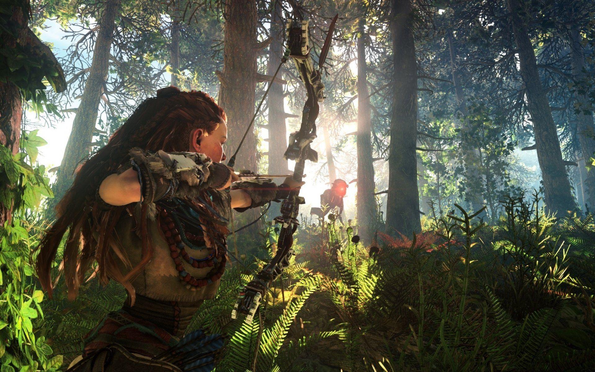 1920x1200 horizon, Zero, Dawn, Sci fi, Robot, Cyborg, Dinosaur, Monster