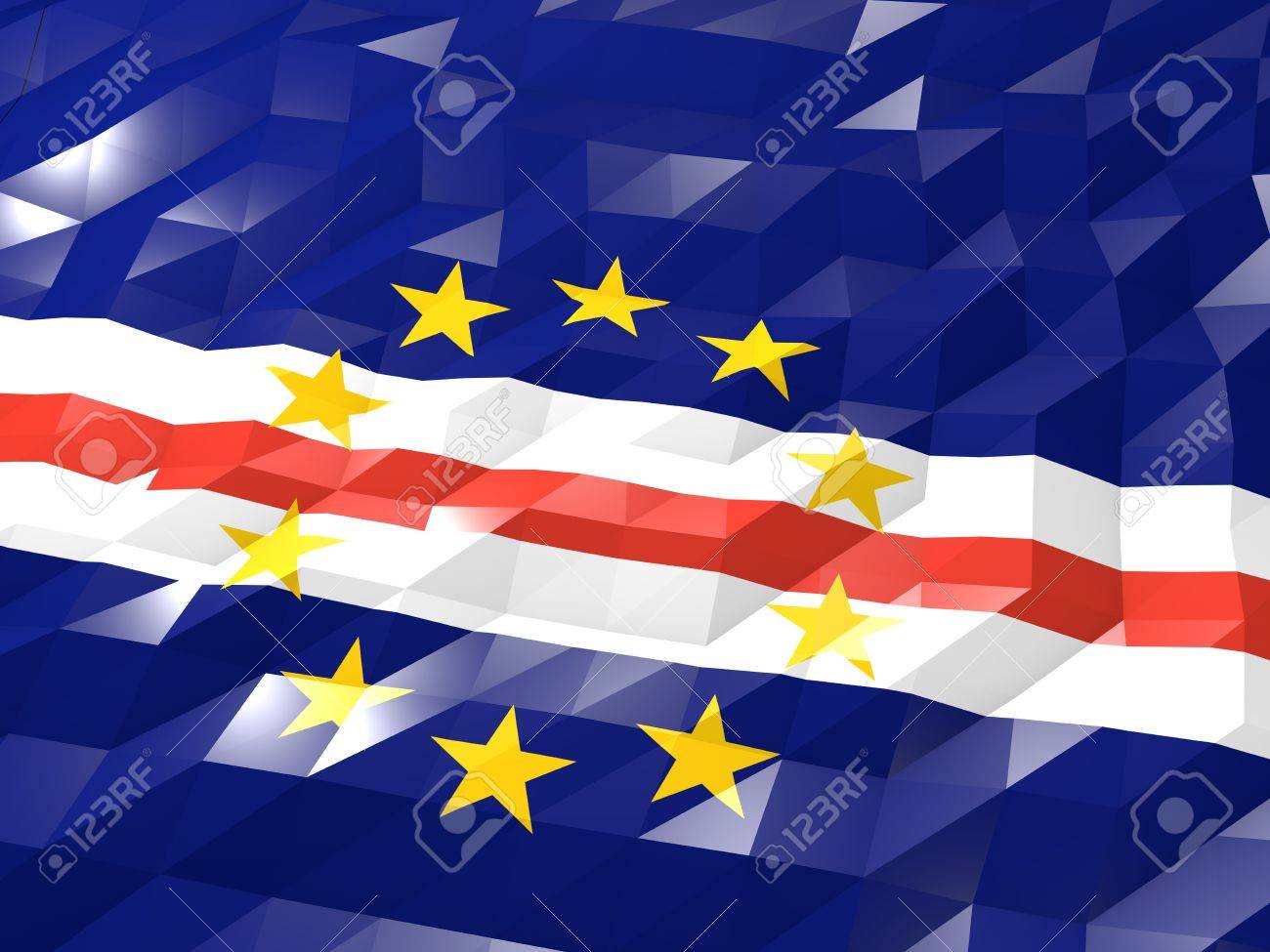 1300x975 Free download Flag Of Cabo Verde 3D Wallpaper Illustration