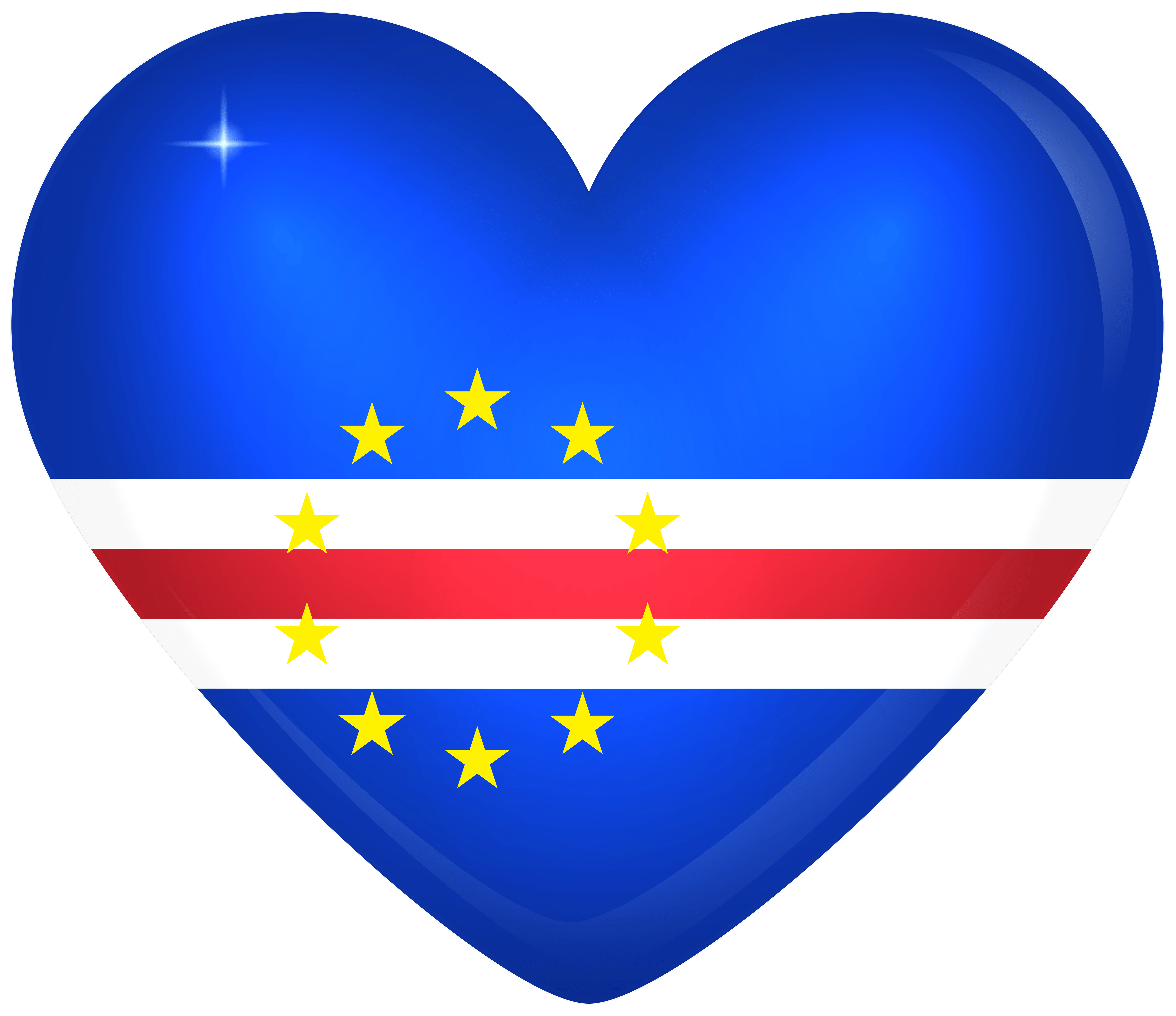 6000x5181 Free download Cabo Verde Large Heart Flag Gallery Yopriceville