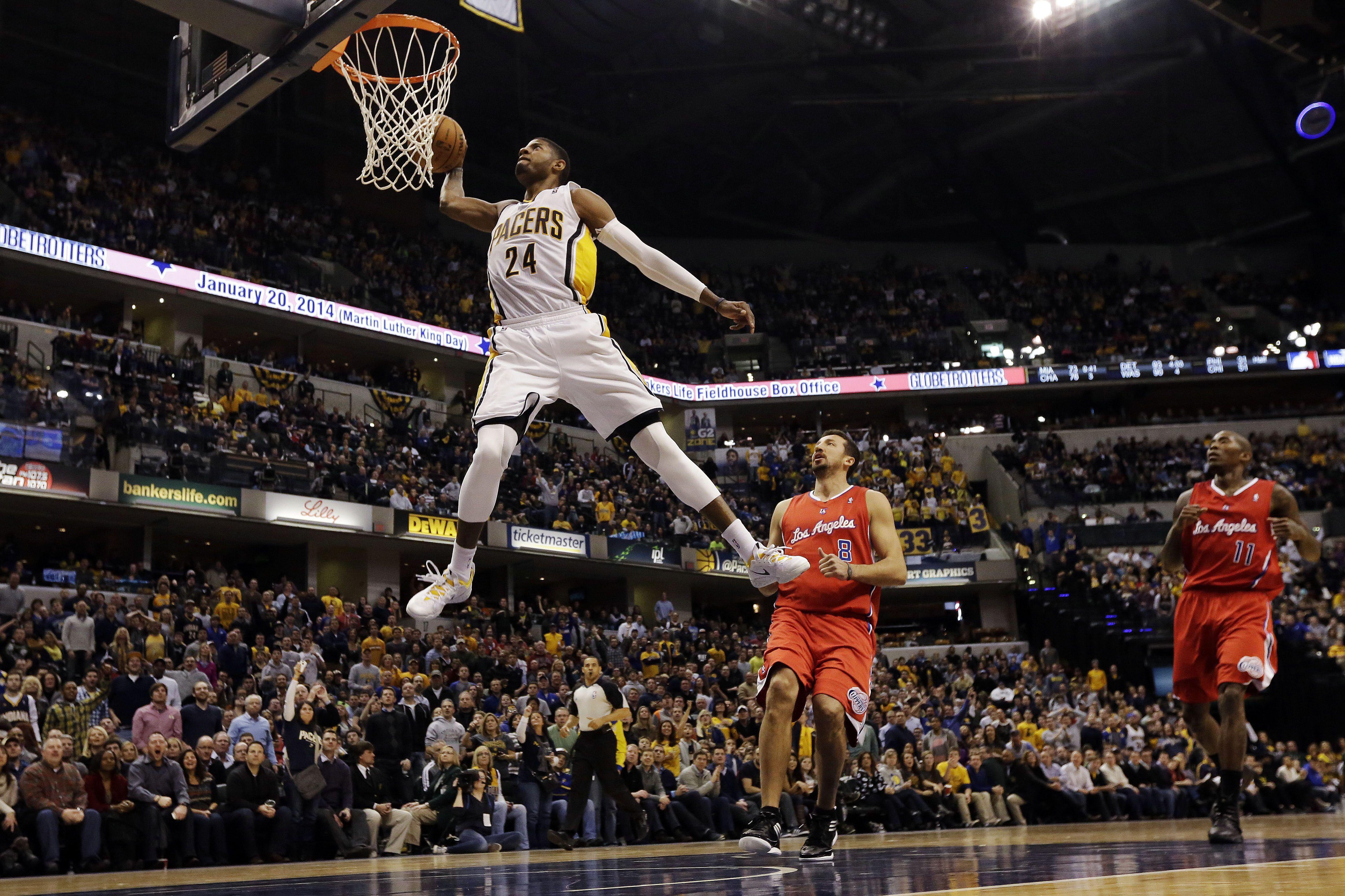 Best basketball 4. Пол Джордж данк. Paul George Indiana Pacers. Данк Лиллард НБА 2к. Данк в баскетболе.