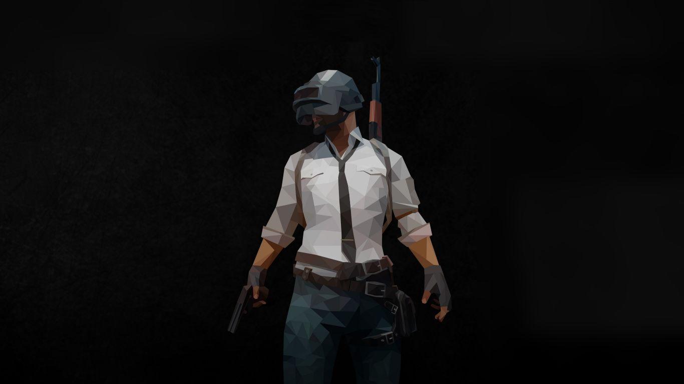 Download wallpaper 1366x768 pubg, helmet guy, a king, android game, tablet,  laptop, 1366x768 hd background, 14775