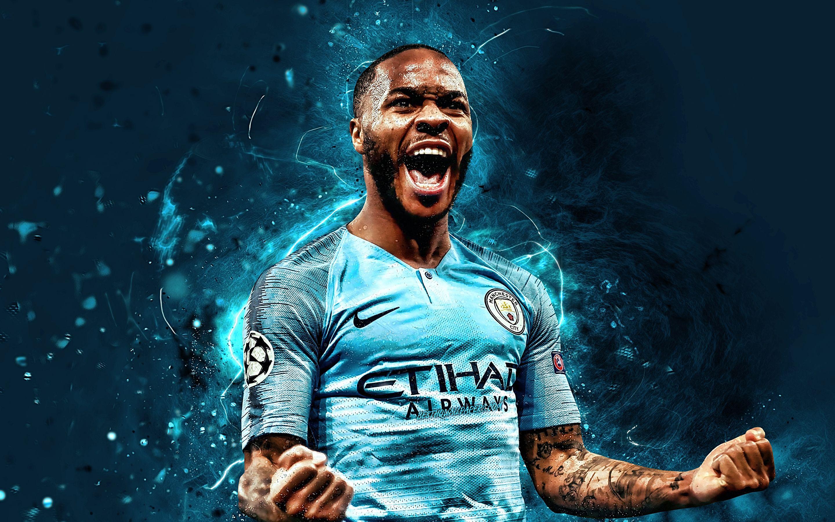2880x1800 Download wallpaper Raheem Sterling, goal, Manchester City FC