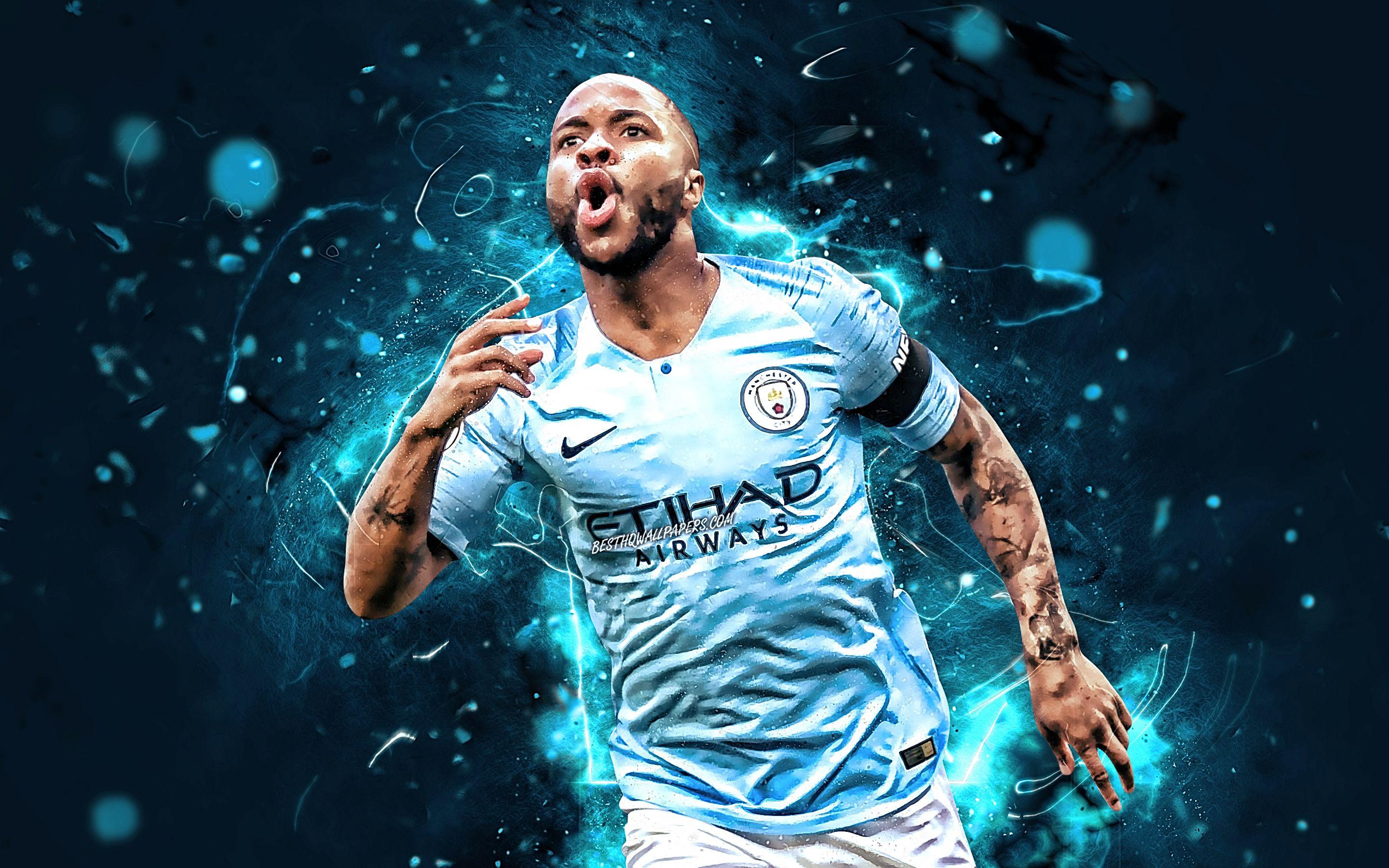 2880x1800 Download Wallpaper Raheem Sterling, Close Up, Manchester City FC