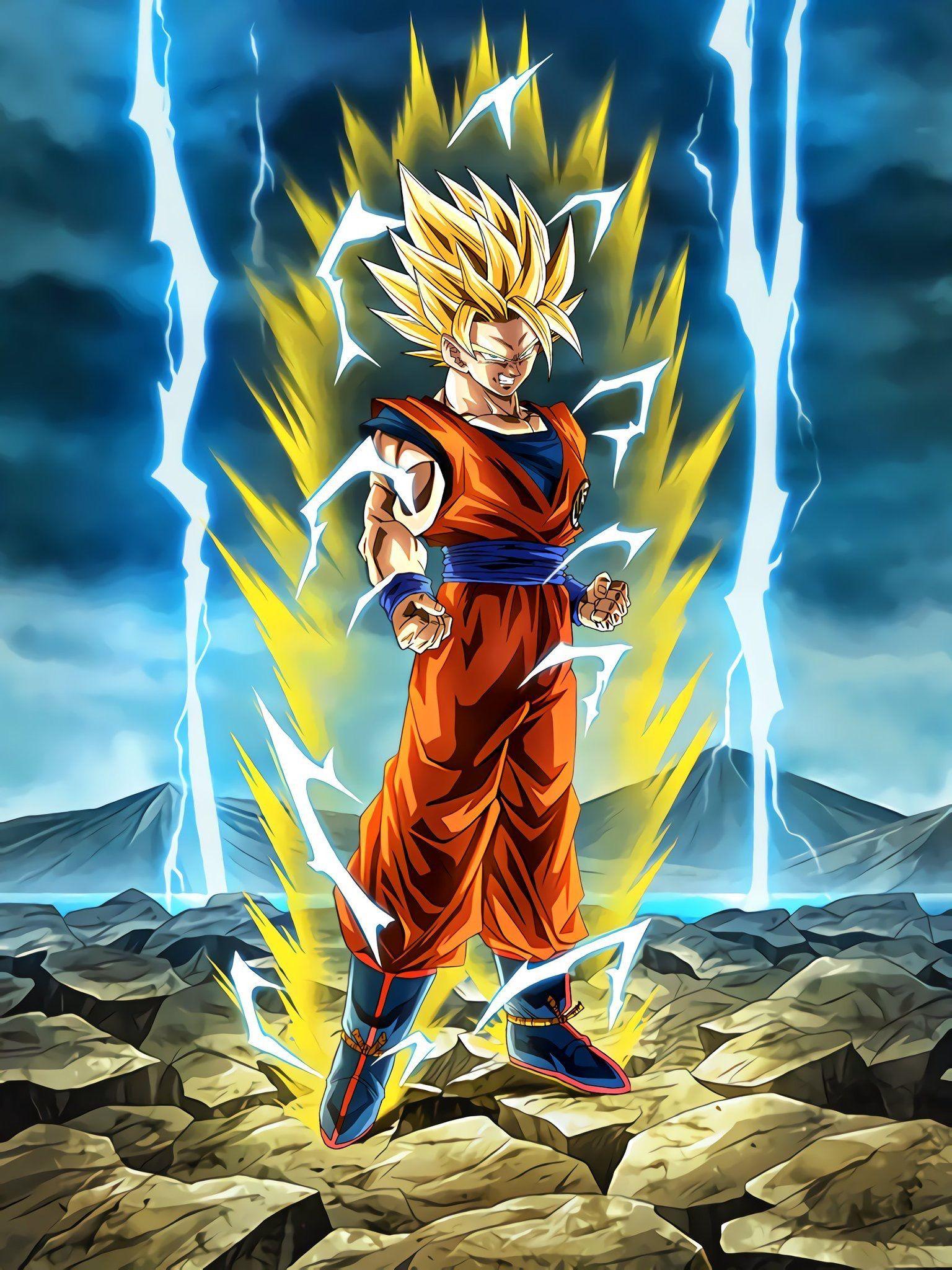 Goku Super Saiyan 2 Wallpapers - Top Free Goku Super Saiyan 2 Backgrounds - WallpaperAccess