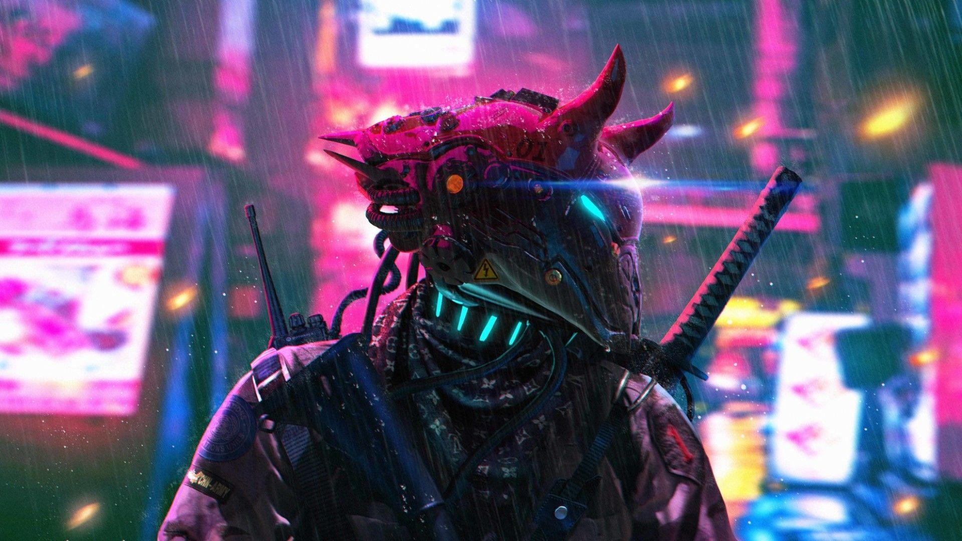 1920x1080 Cyberpunk Neon Science Fiction Police Laptop Full HD