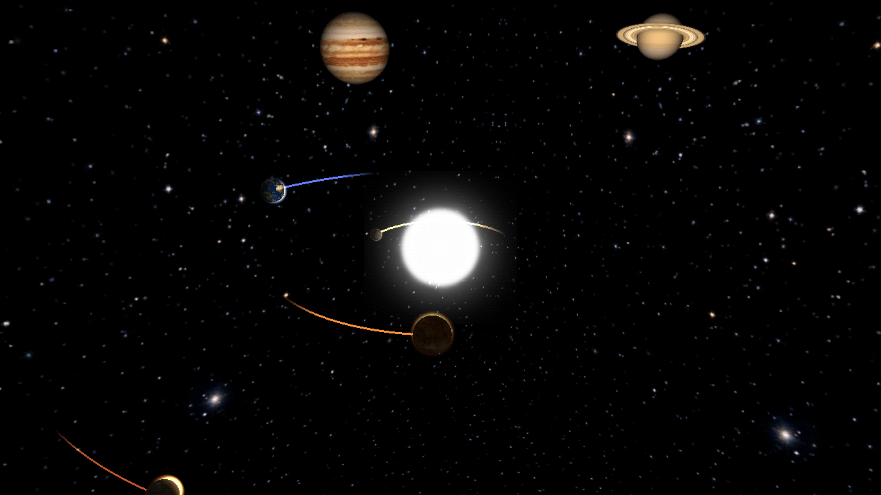 1280x720 Moving Solar System Wallpaper