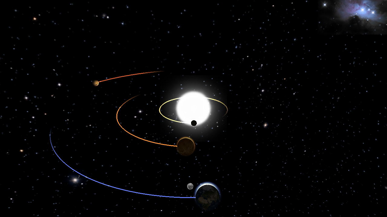 1280x720 Moving Solar System Wallpaper