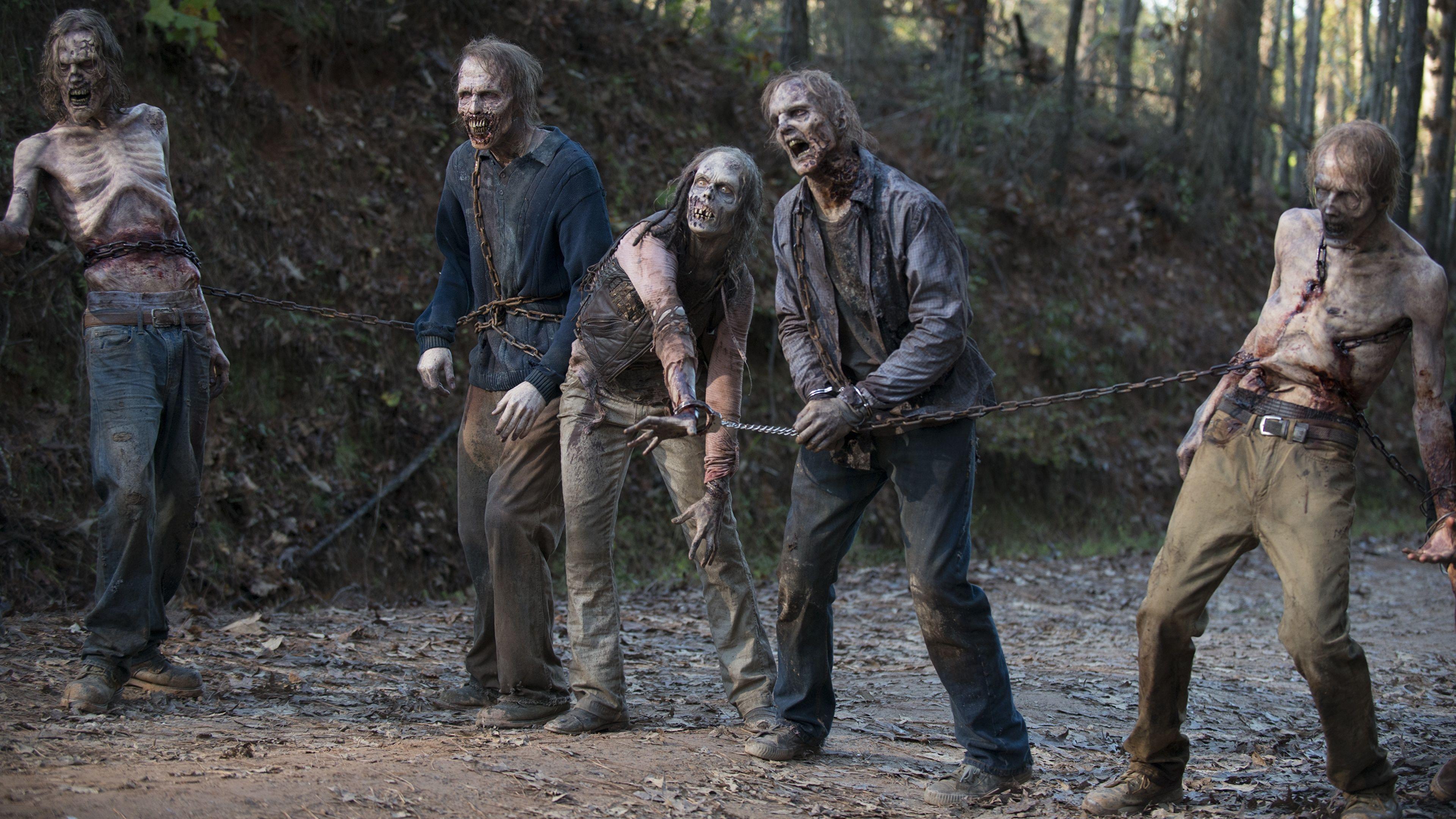 3840x2160 Wallpaper The Walking Dead TV Zombie Season 6 film Chain 3840x2160