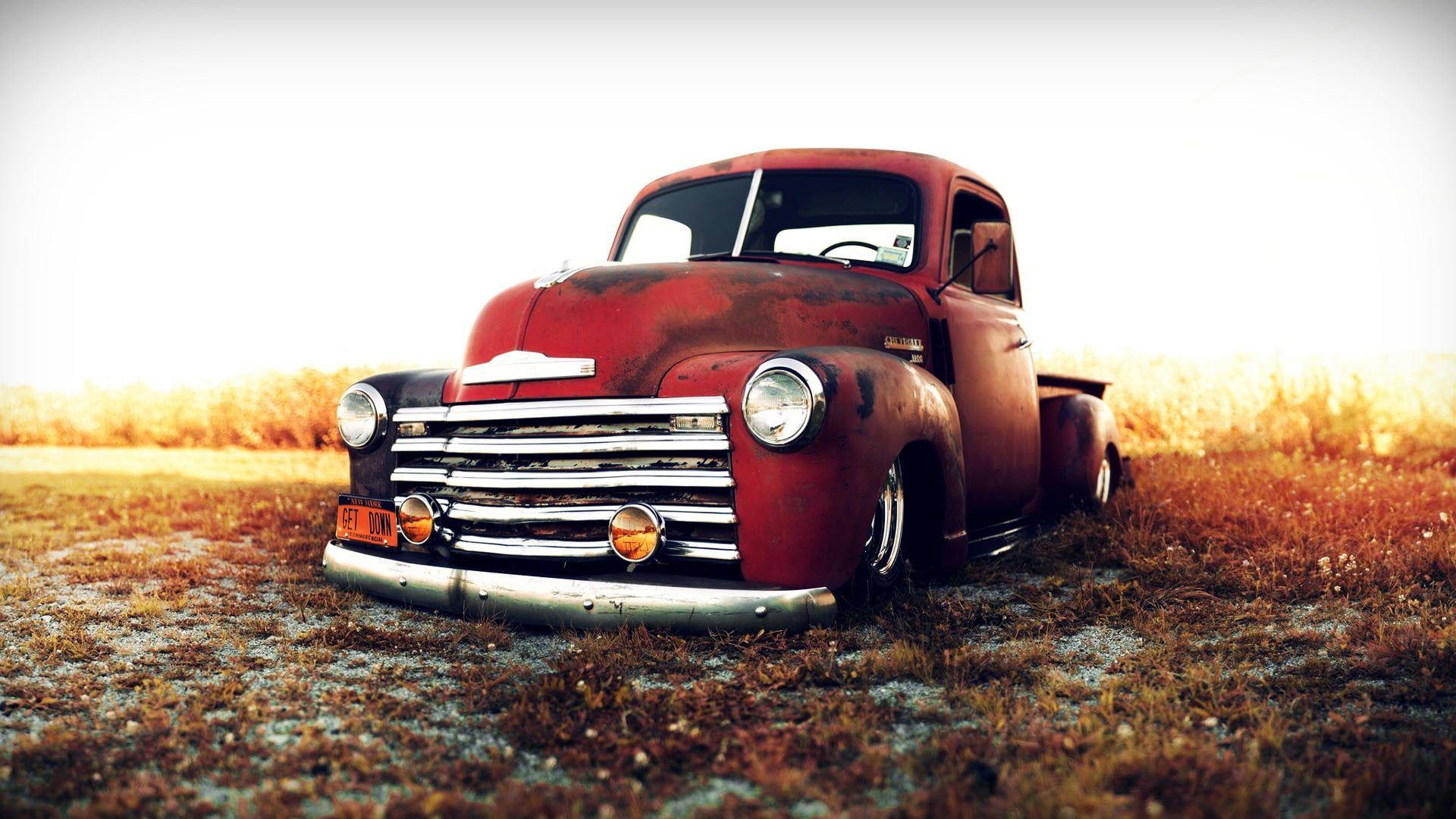 1920x1080 Red Ford F- car, Vintage car HD wallpaper