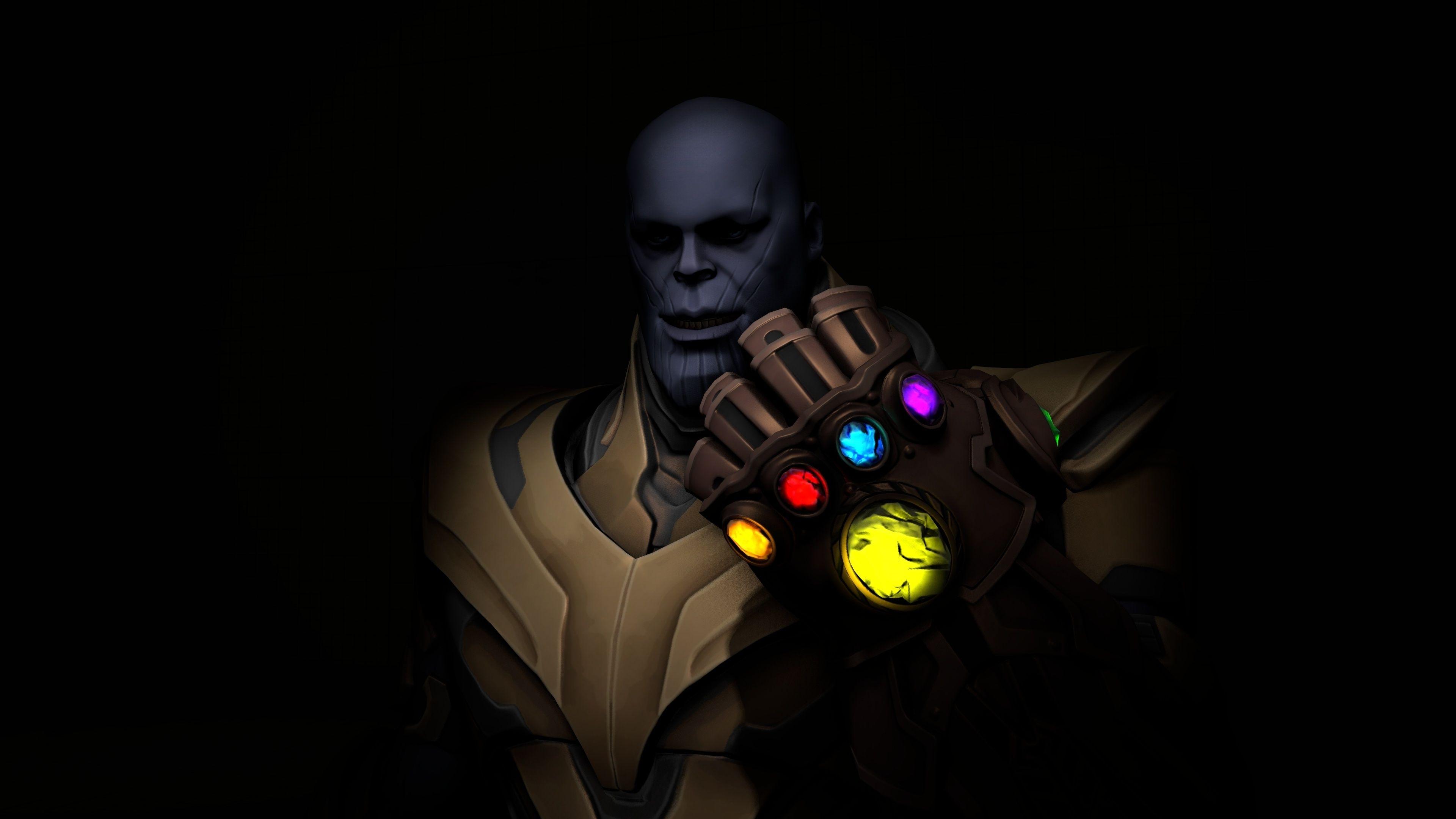 3840x2160 Download 3840x2400 wallpaper thanos, video game, villain, dark