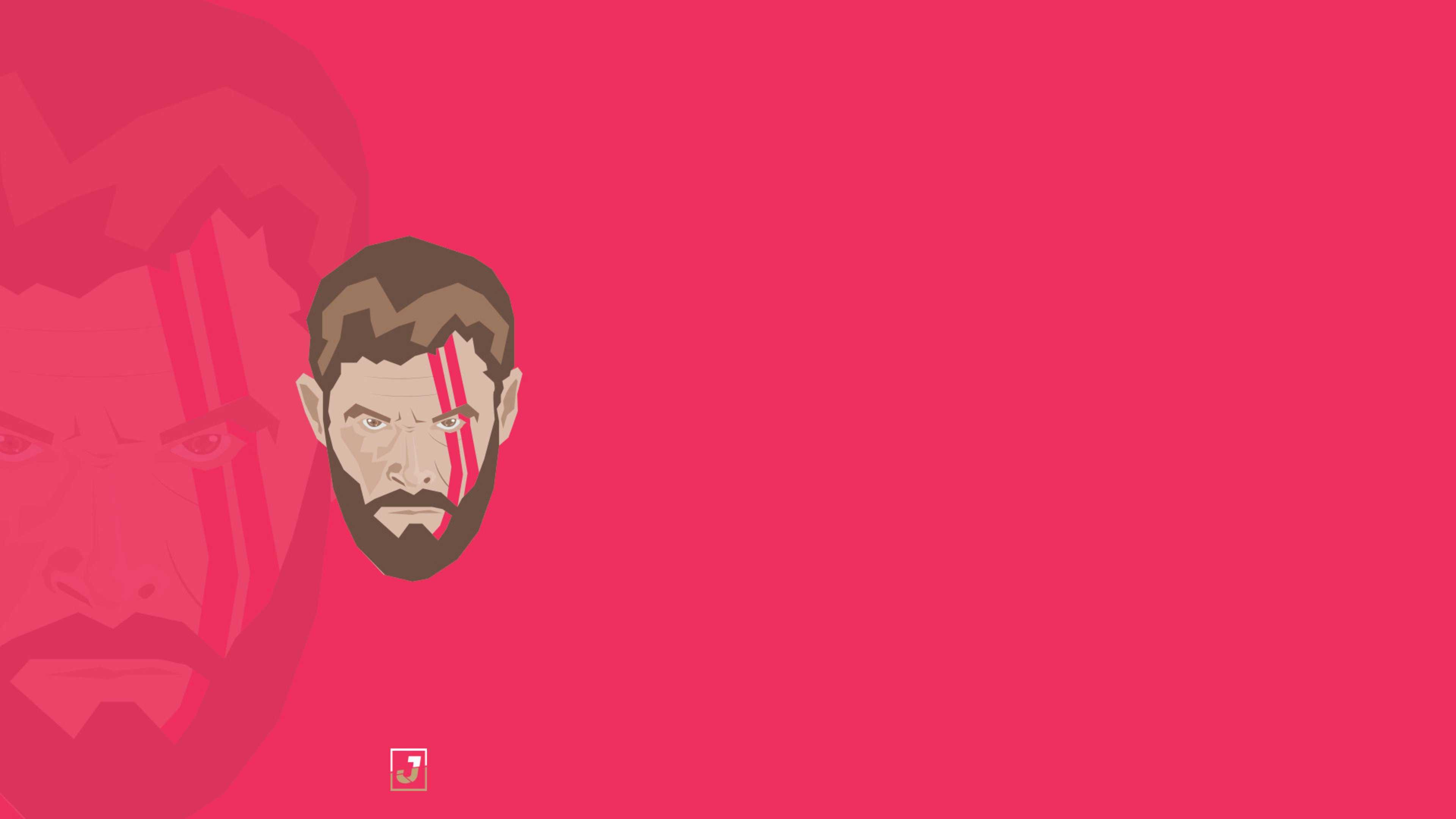 3840x2160 Thor Face Minimalism HD Wallpaper (3840x2160)