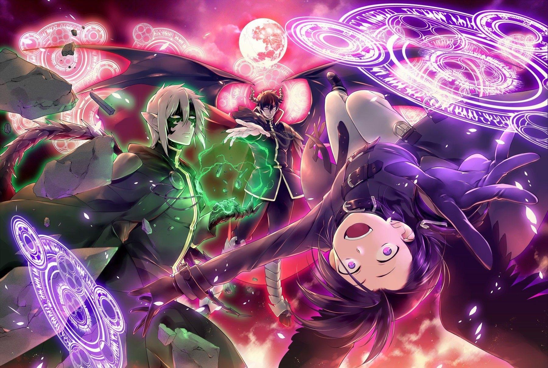 1800x1212 anime, Hataraku Maou sama!, Ashiya Shiru, Hanzou Urushihara, Maou Sadao Wallpaper HD / Desktop and Mobile Background