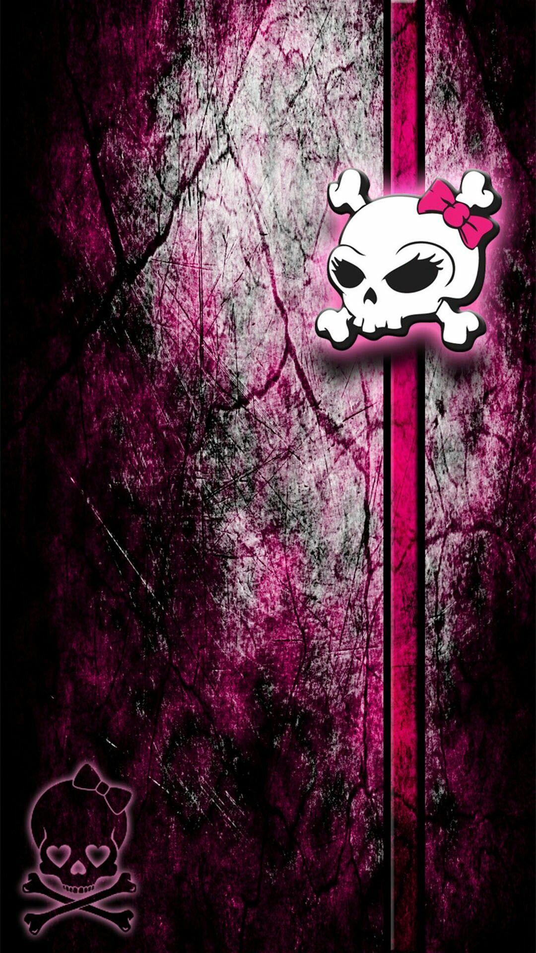 Pink Skull Wallpapers Top Free Pink Skull Backgrounds Wallpaperaccess