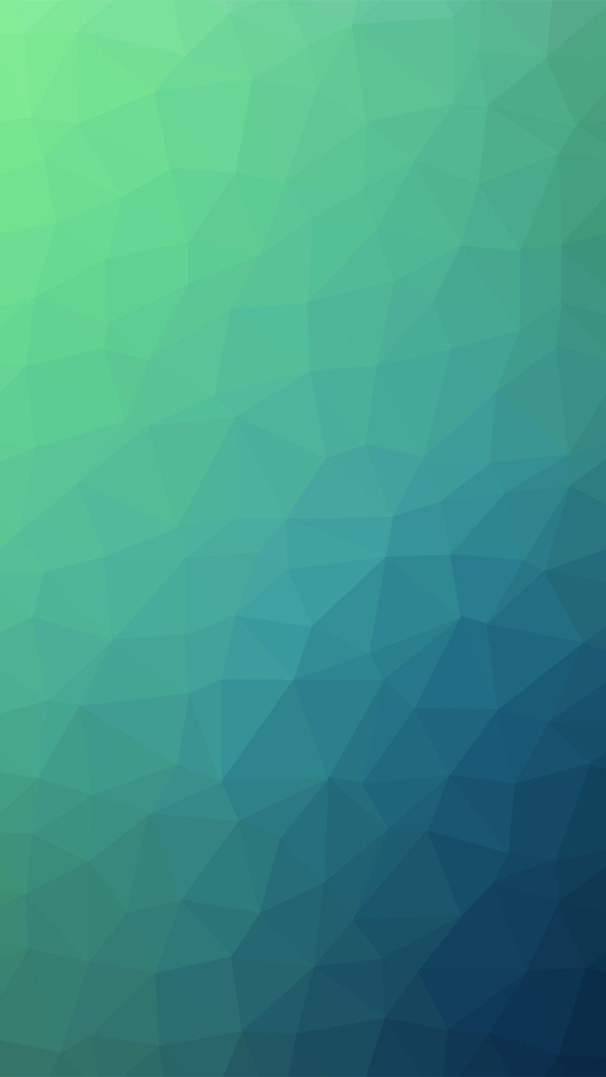 1242x2208 Poly Art Abstract Blue Green Pattern Wallpaper