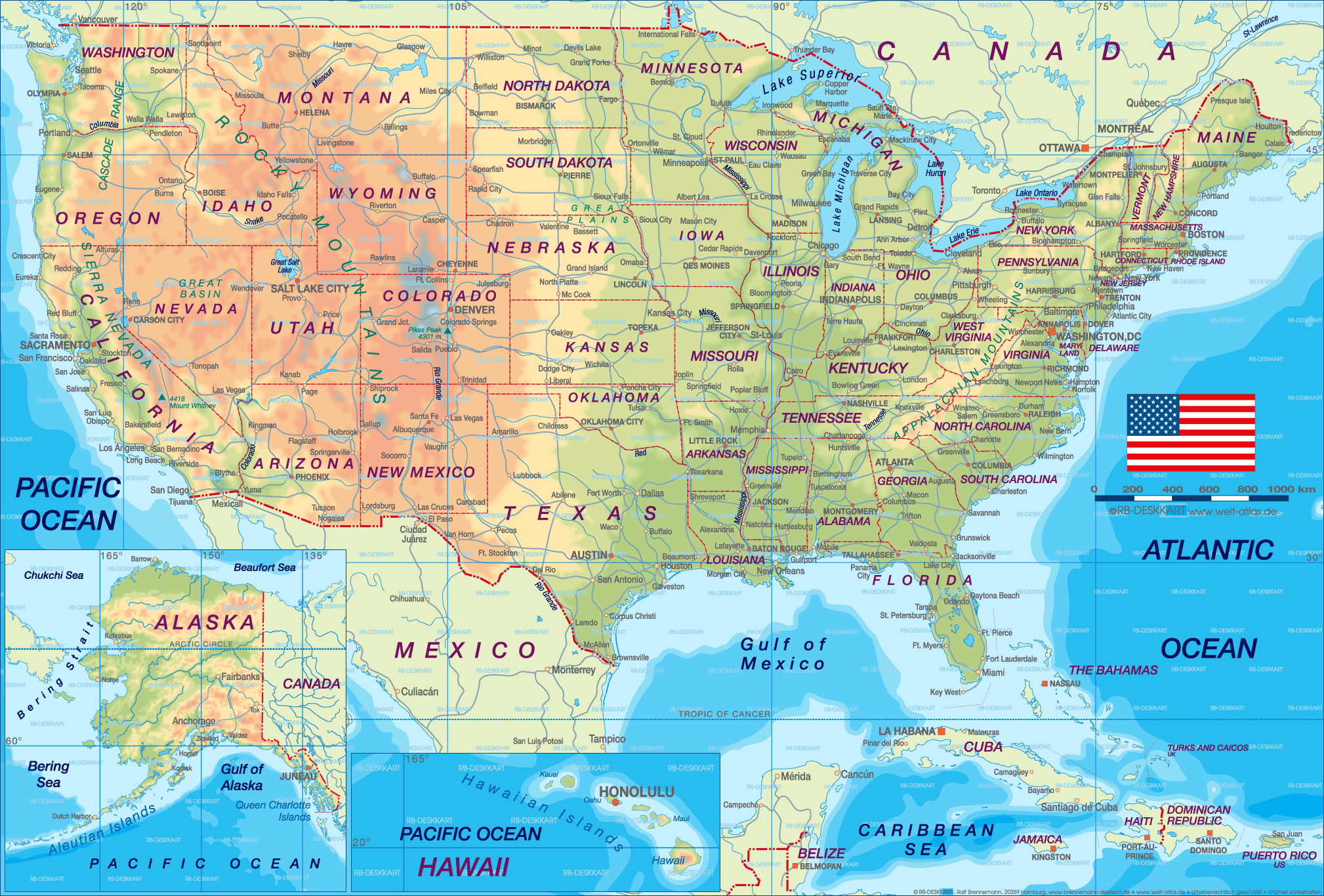 2018x1365 America Map 4k Desktop Wallpaper