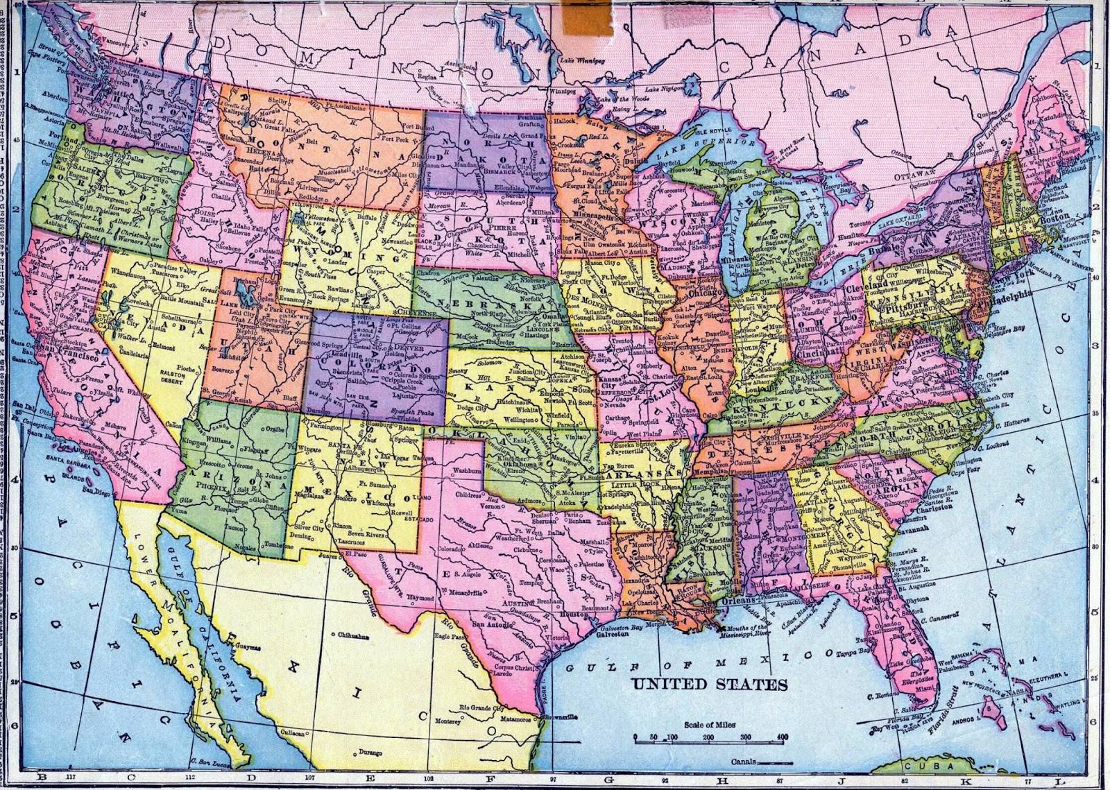 1600x1139 Us Map Wallpaper Resolution Maps Of The United States Wallpaper & Background Download