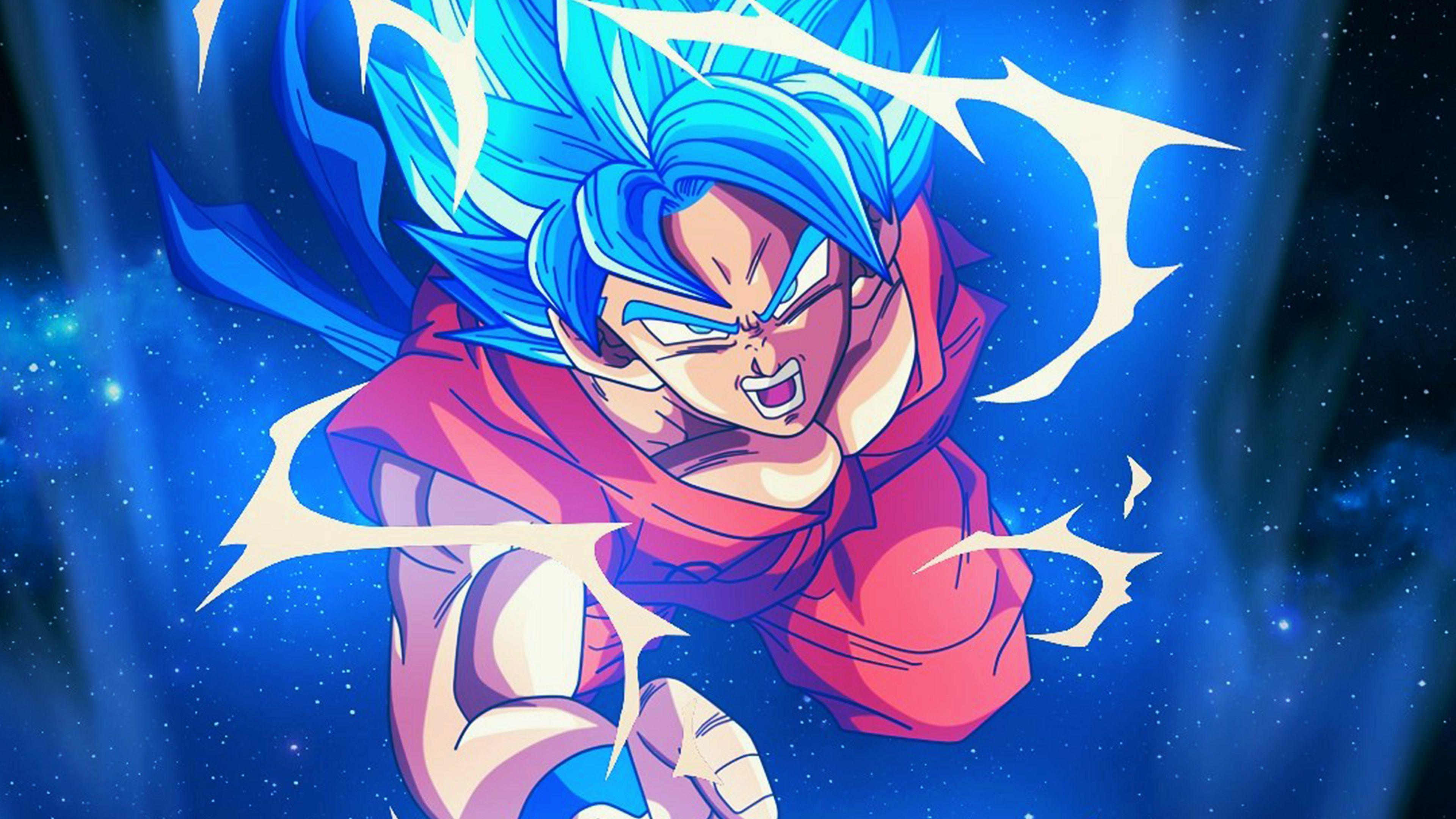 3840x2160 Dragonball Goku Blue Art Illustration Anime Wallpaper