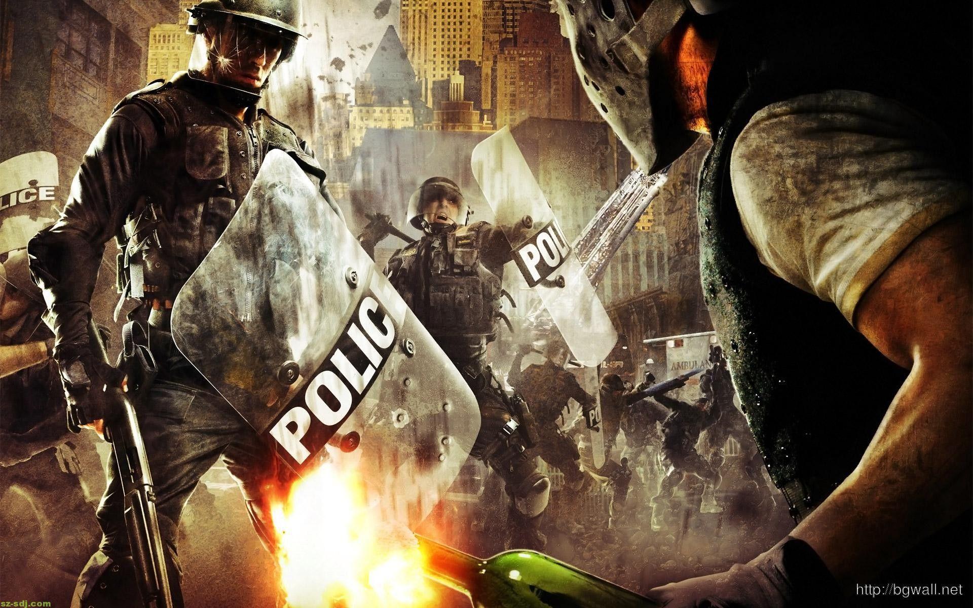 1920x1200 Police Flag Wallpaper