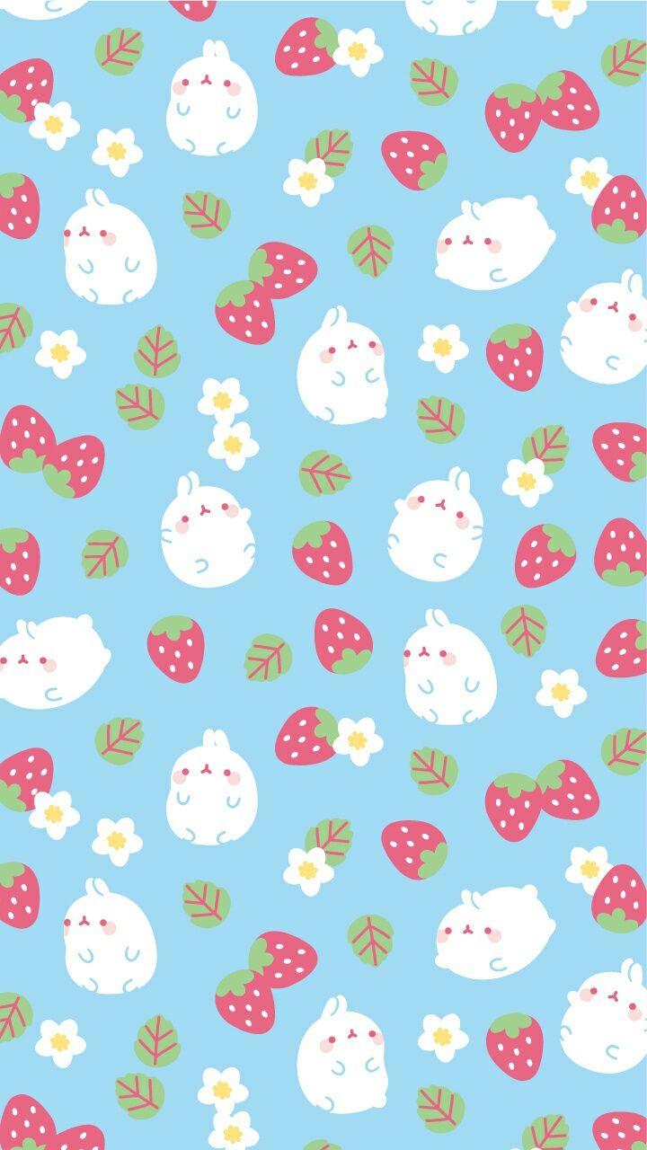 720x1280 art, background, bunny, cartoon, cute art, cute baby, cute illustration, drawing, illustration, kawaii, pattern, strawberry, texture, wallpaper, illustration bunny, art bunny, cute, molang, pattern strawberry, art molang