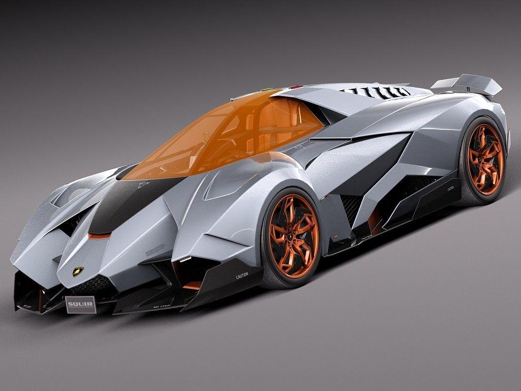 1024x768 3D Concept Lamborghini Egoista Wallpaper