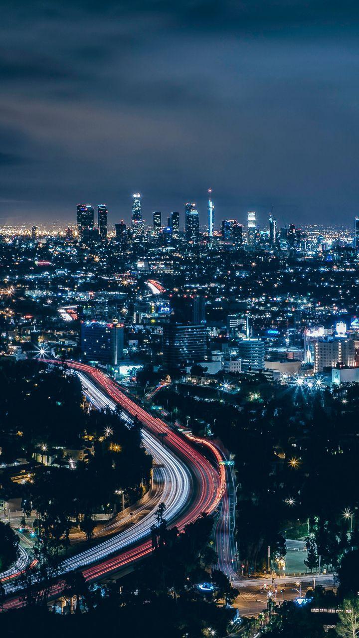 Los Angeles At Night Ultra Backgrounds for iphone los angeles high  resolution HD phone wallpaper  Pxfuel