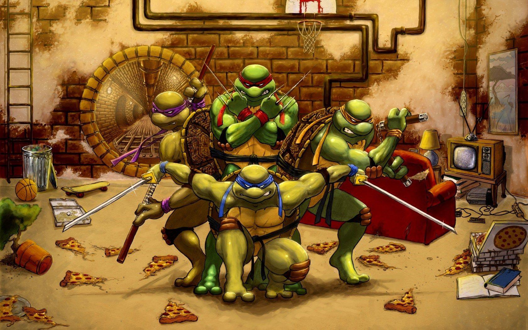 1680x1050 Teenage Mutant Ninja Turtles Leonardo Raphael Michelangelo