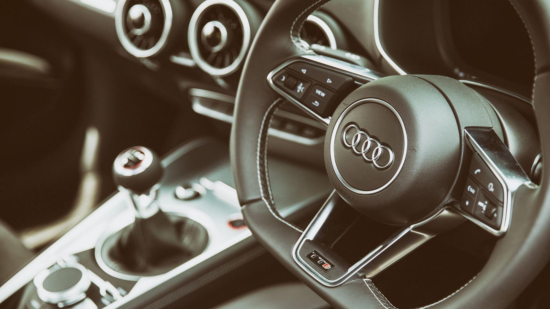 1920x1080 Audi TTS Steering Wheel Interior Wallpaper
