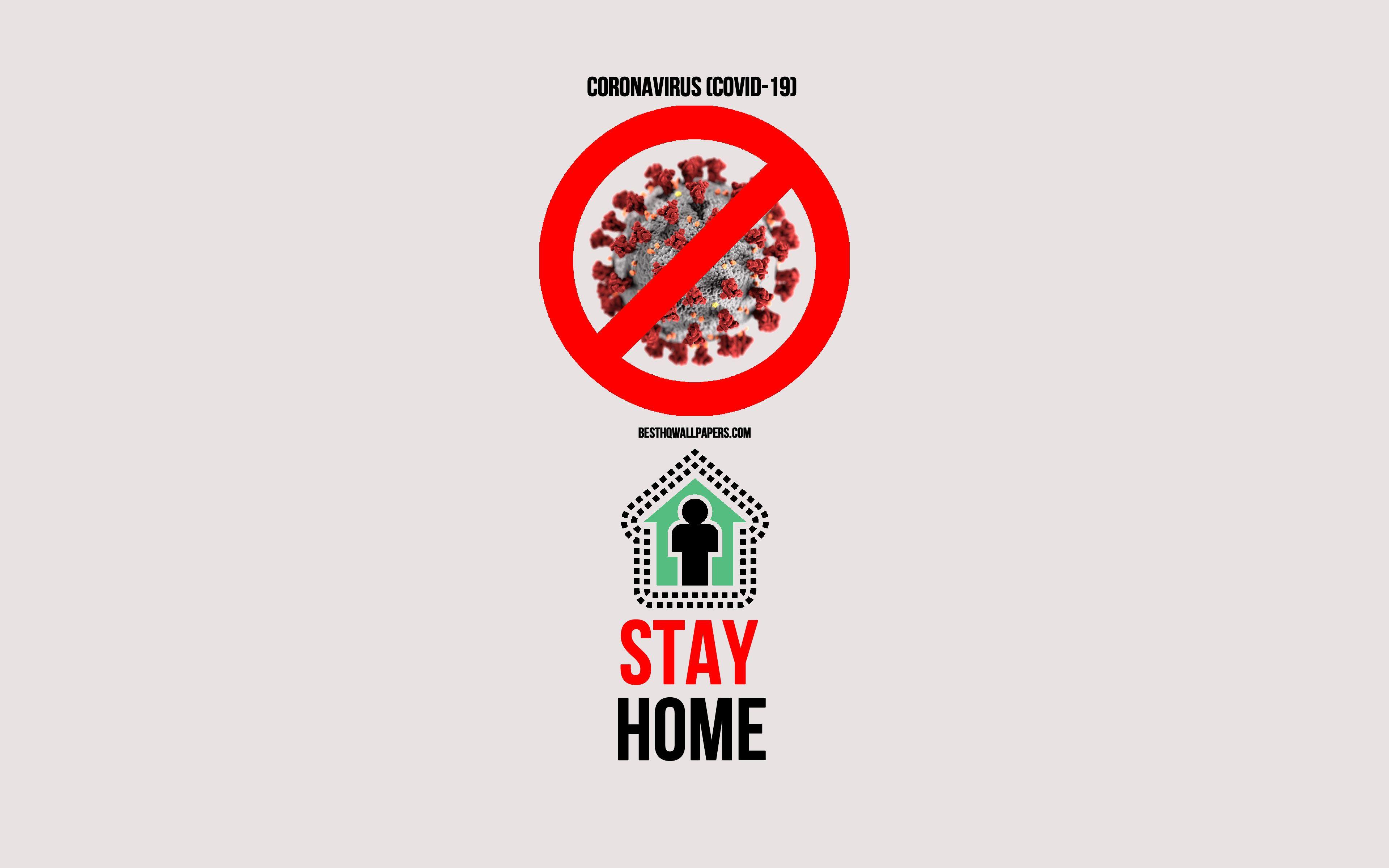 3840x2400 Download wallpaper Stay Home, Coronavirus, COVID- methods