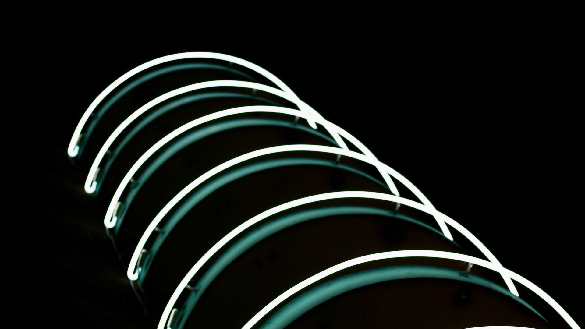 1920x1080 Download wallpaper 1920x1080 neon, lines, lights, arc, curved