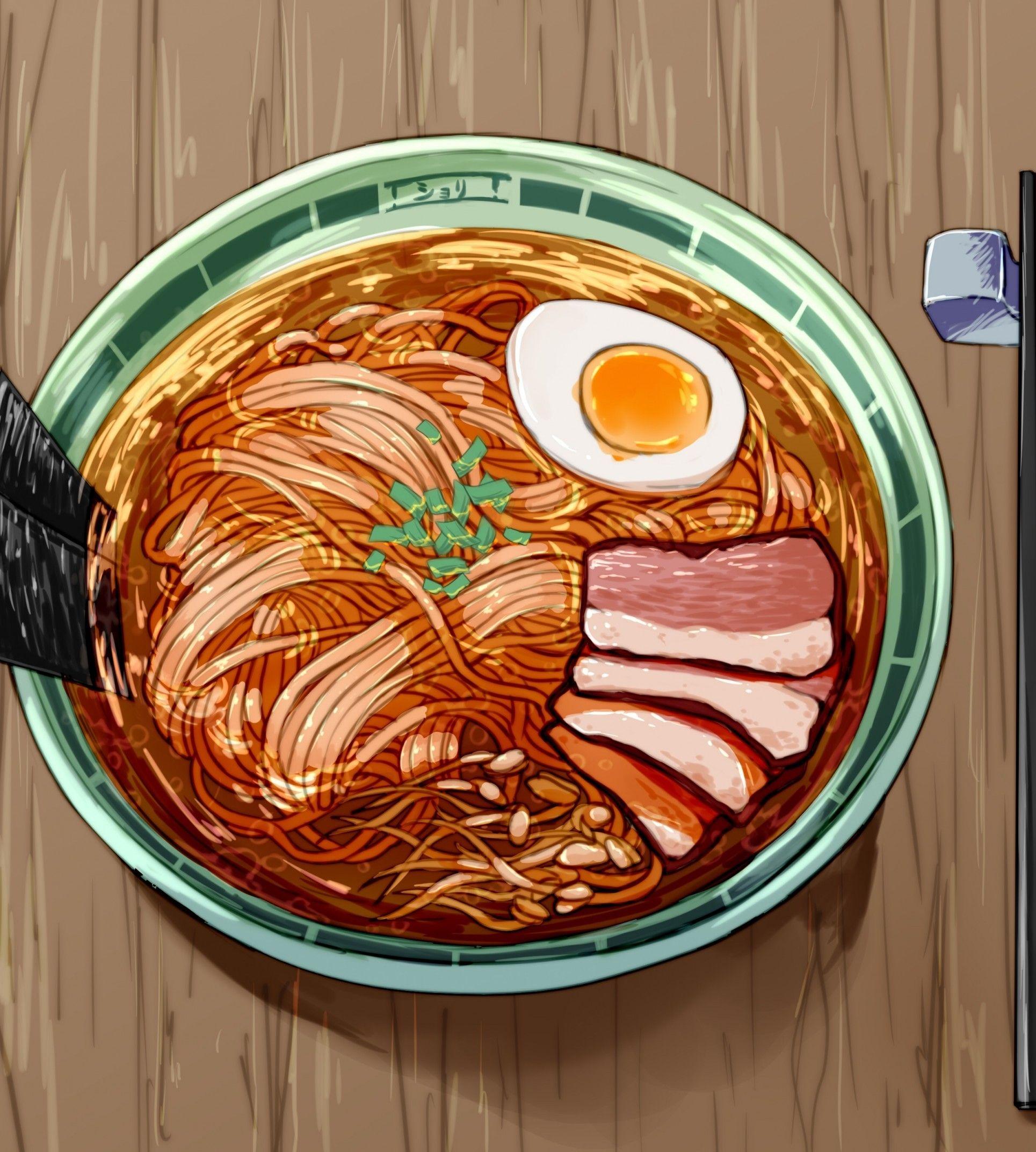 1929x2144 Download 1929x2144 Anime Ramen, Delicious, Chopsticks, Egg, Meat